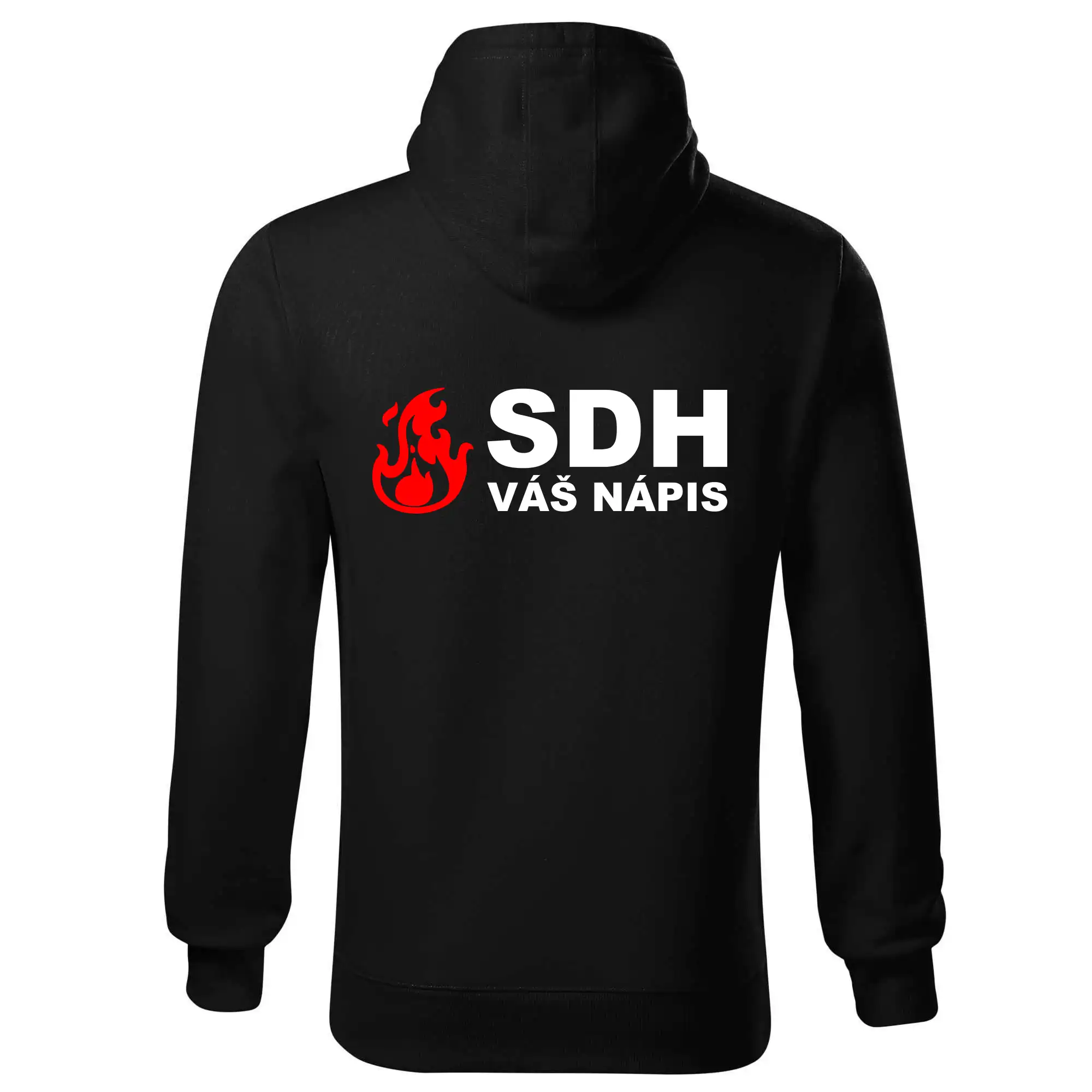 SDH nápis (oheň, název sboru - vlastní nápis)