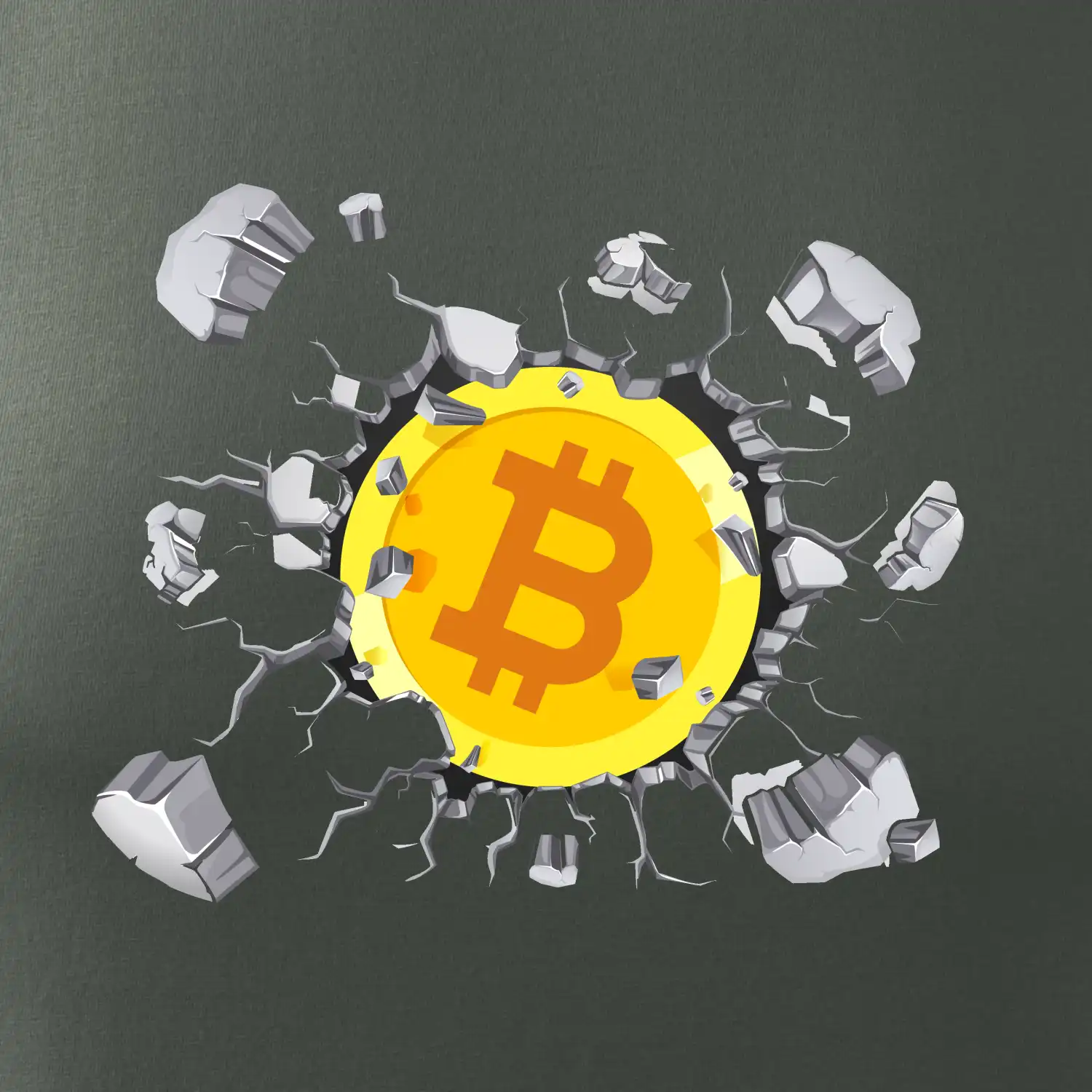 Bitcoin v triku