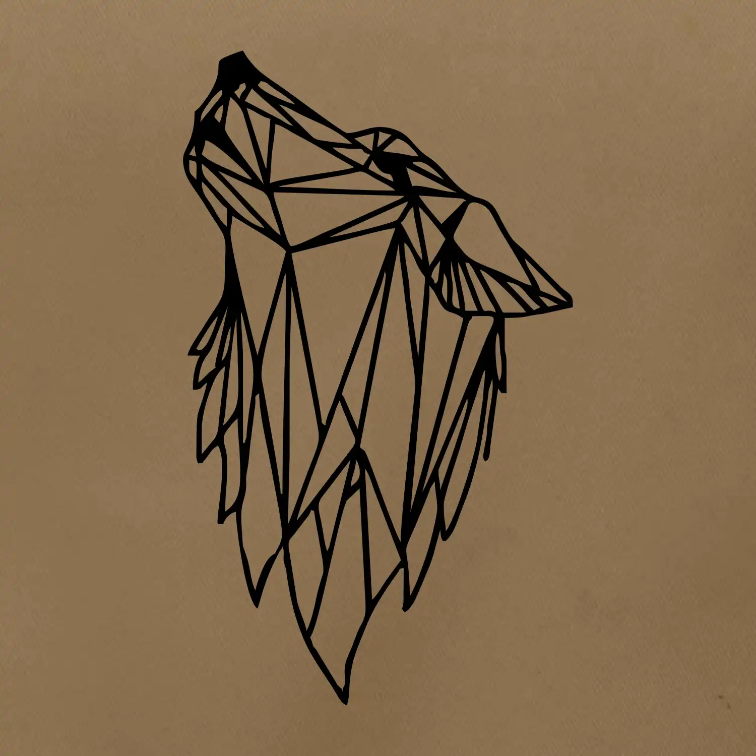 Geometrie - vlk - vyjící