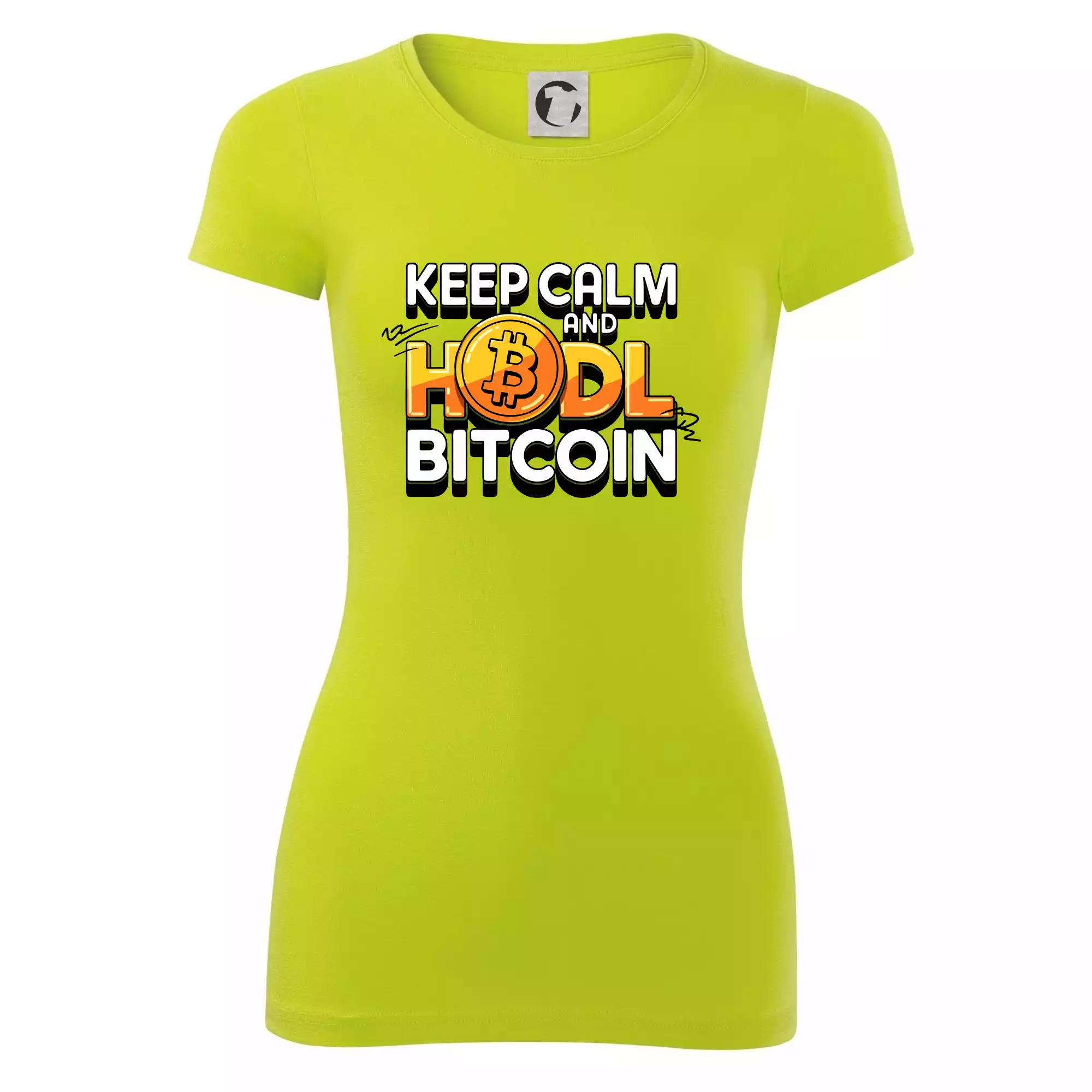 3D nápis Keep Calm and HODL Bitcoin