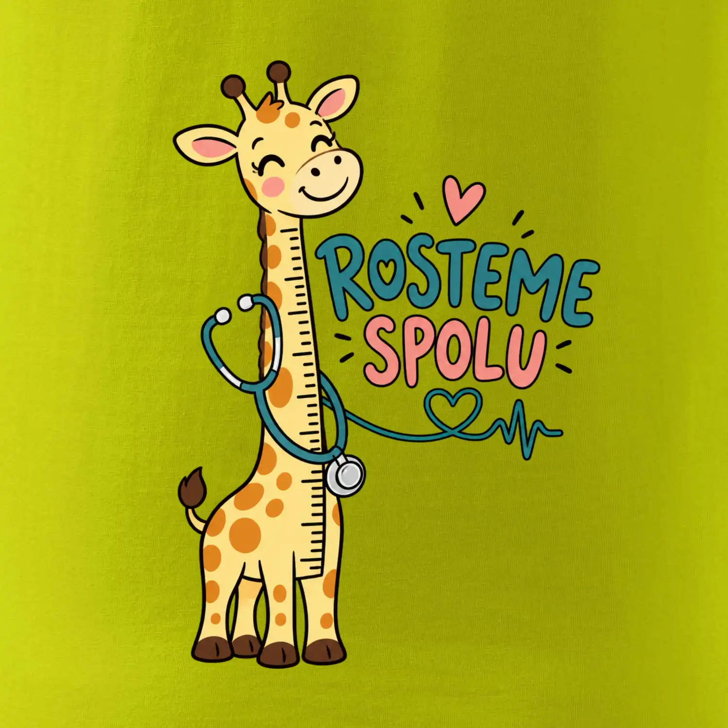 Rosteme spolu - žirafa se stetoskopem