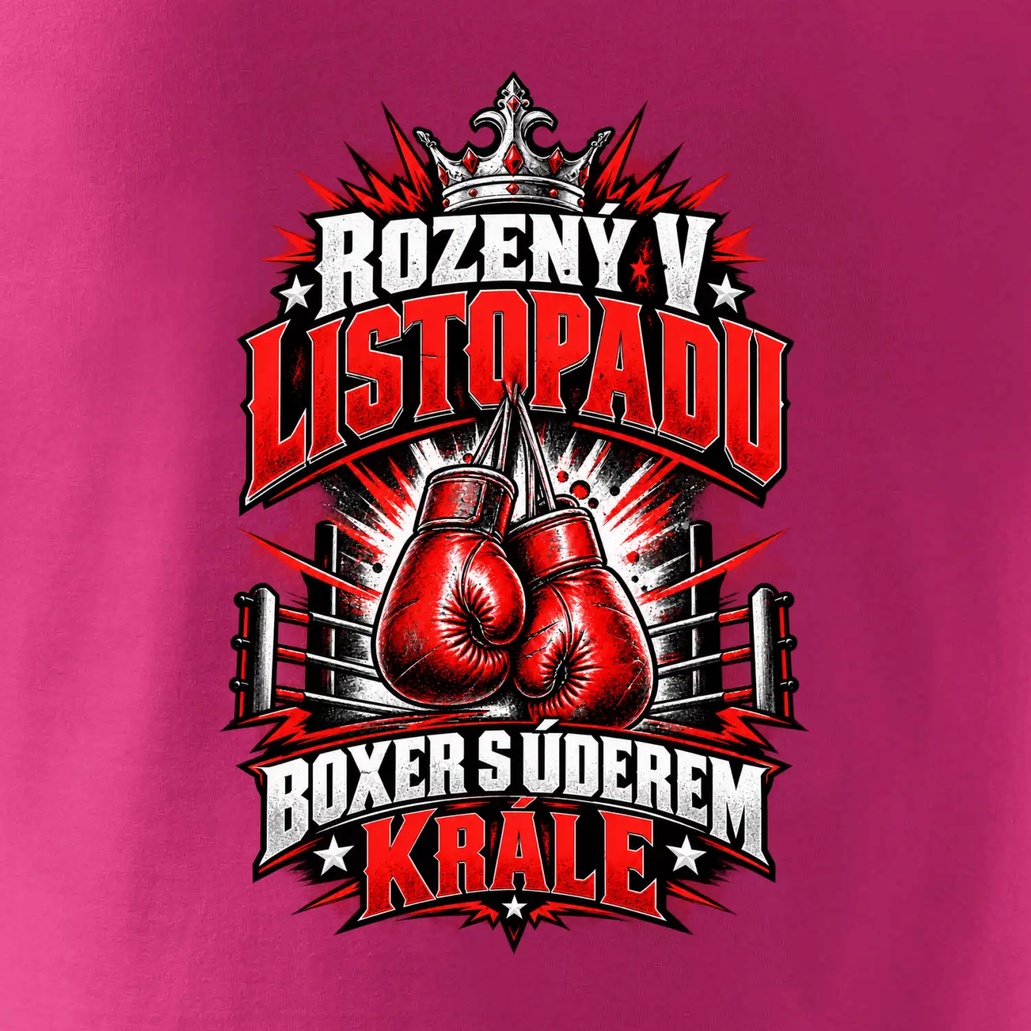 Listopadový boxer s úderem krále