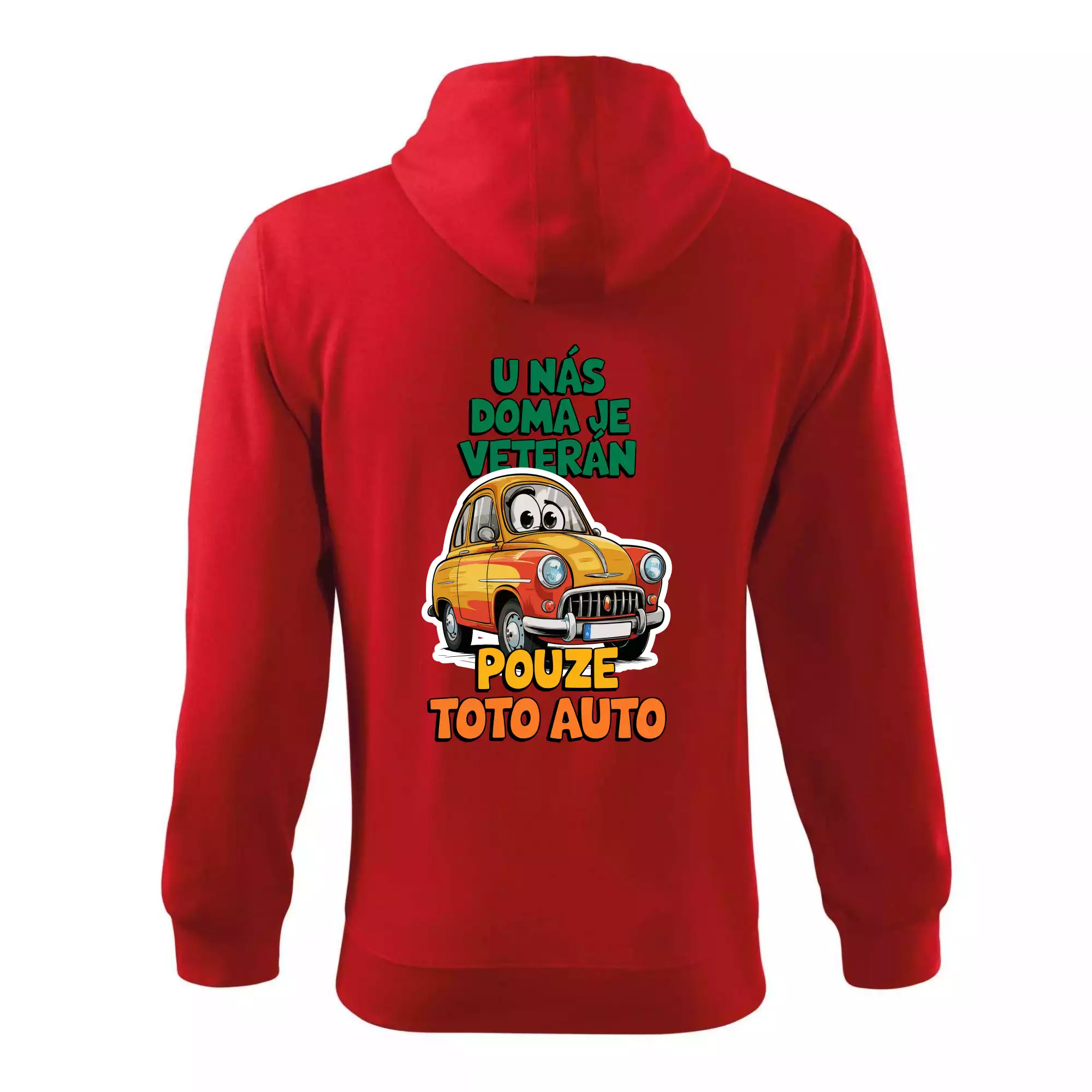 U nás doma je veterán pouze toto auto barevný nápis