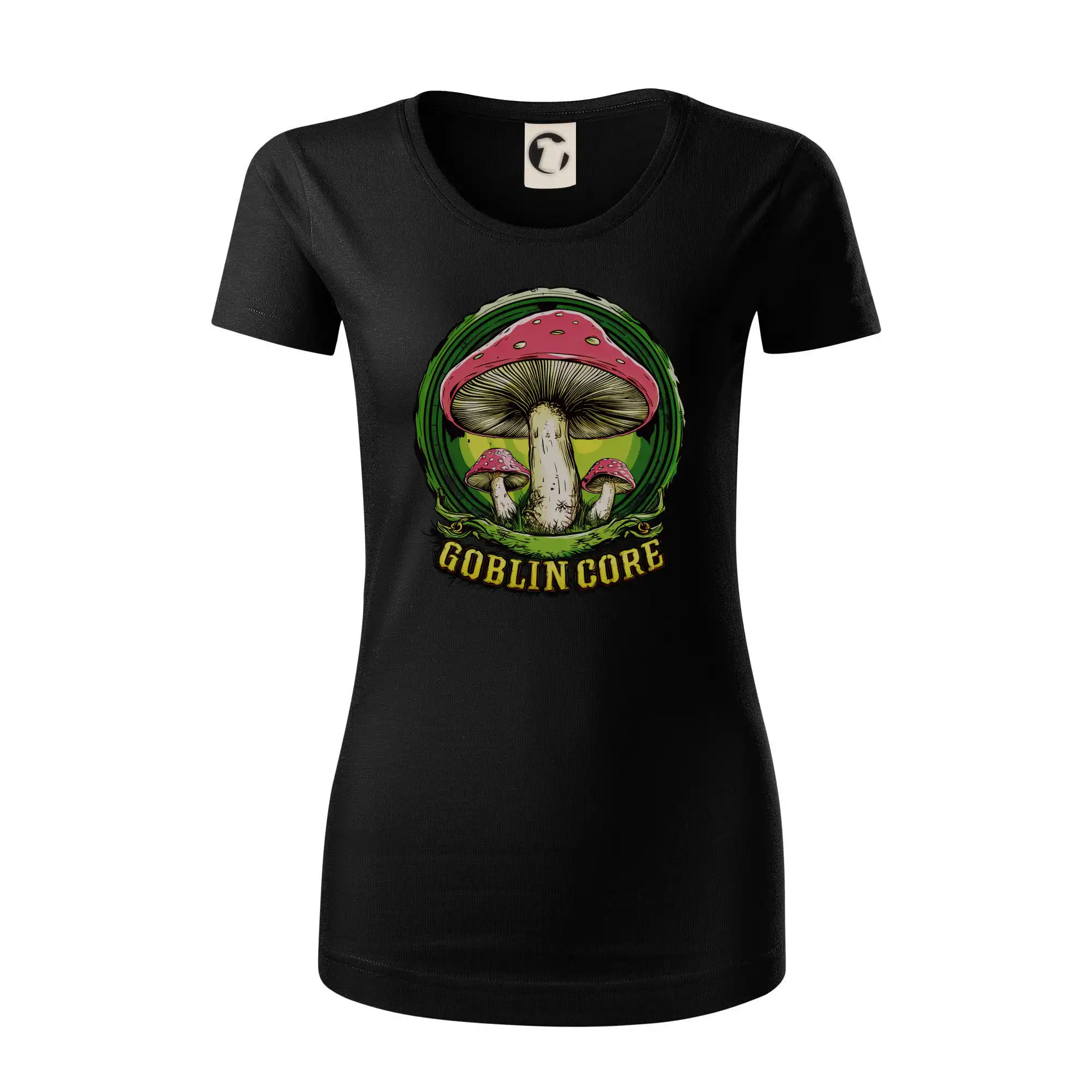 Goblincore  red capped mushrooms