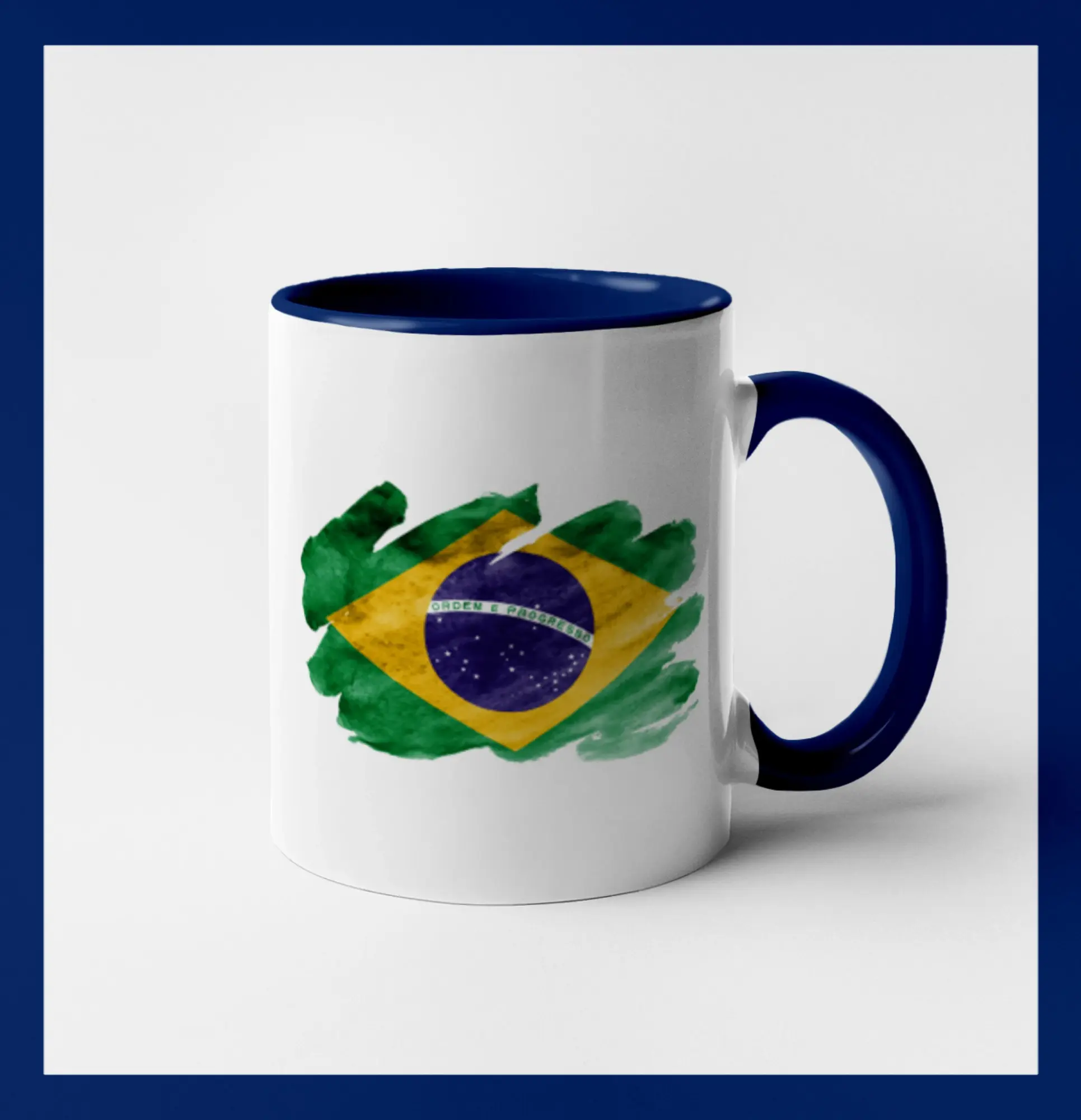 Brazílie vlajka vodové barvy