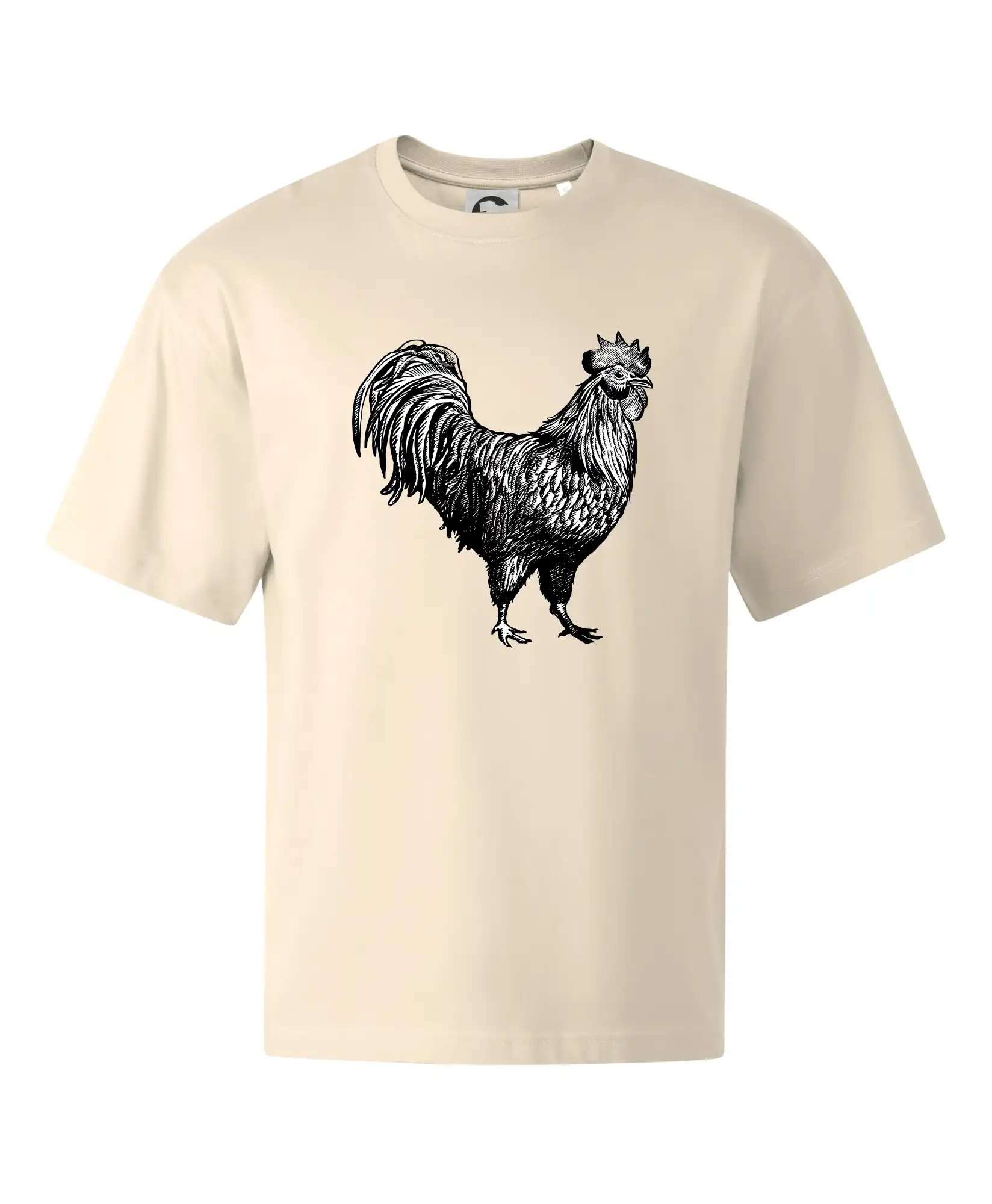Kohout kreslený černobílý
