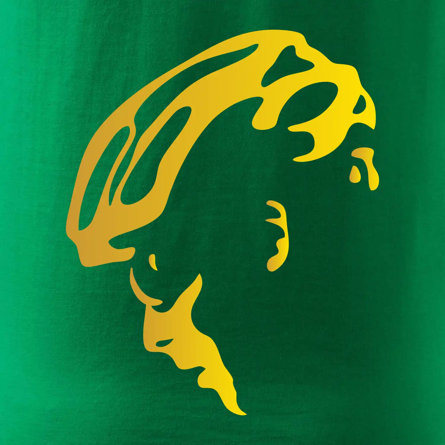 Hlava cyklista zlatá