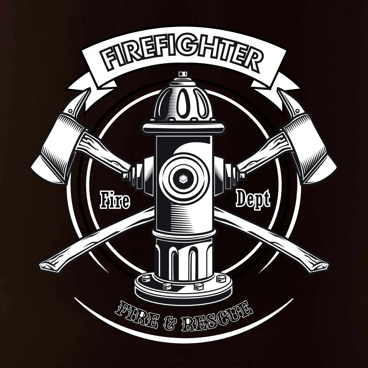 Firefighter logo Fire and rescue