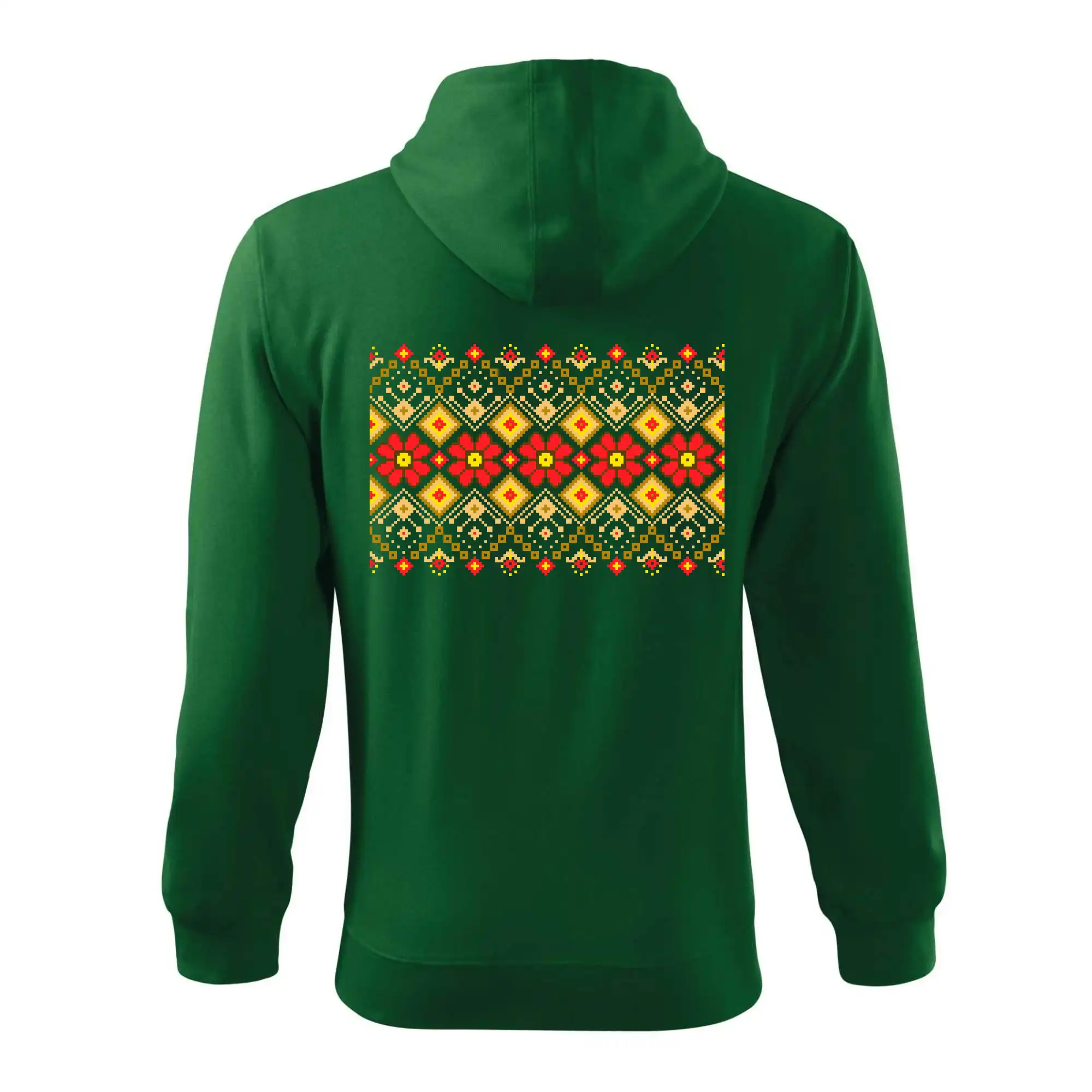 Ukrajinský vzor  - Červené květiny