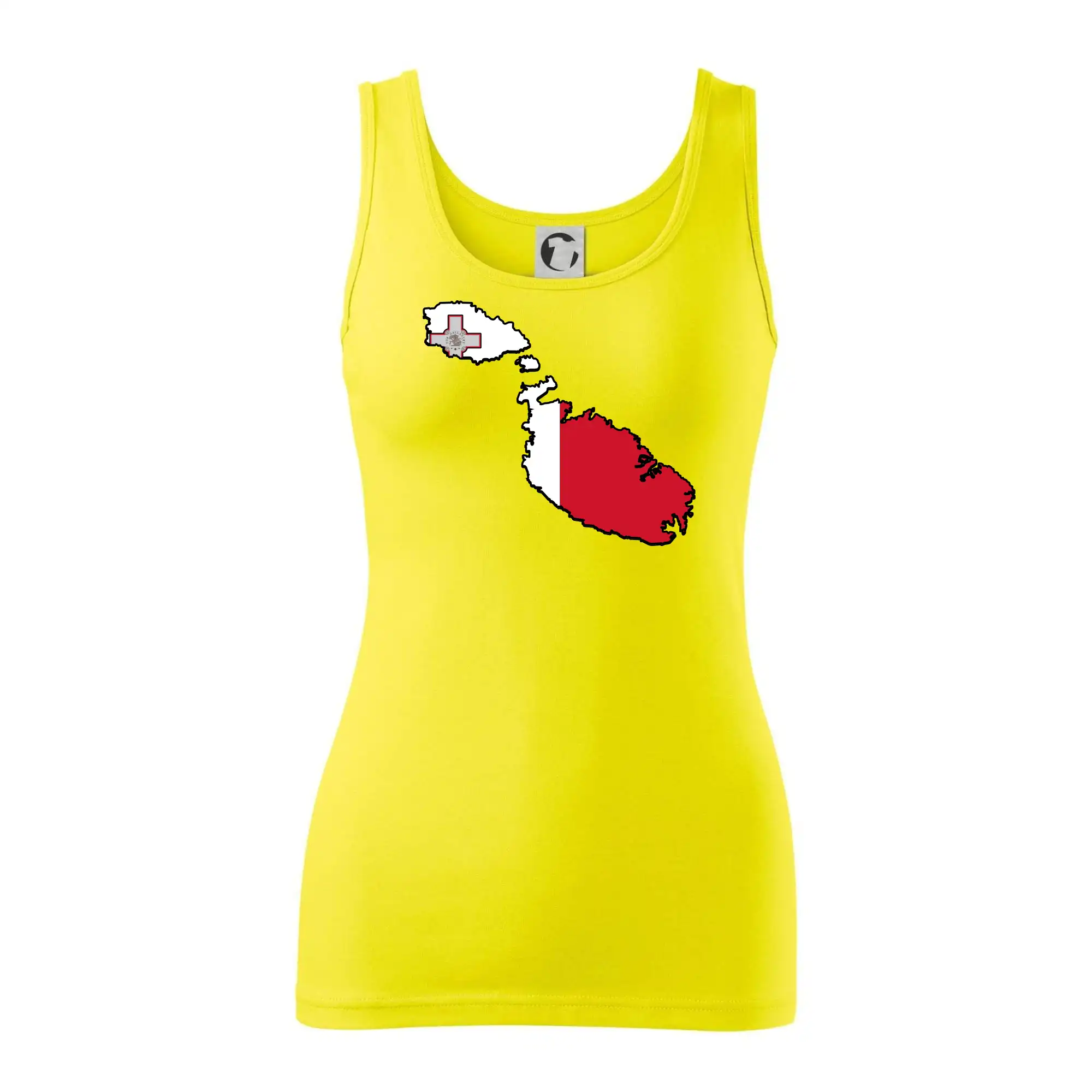 Mapa Malta s vlajkou