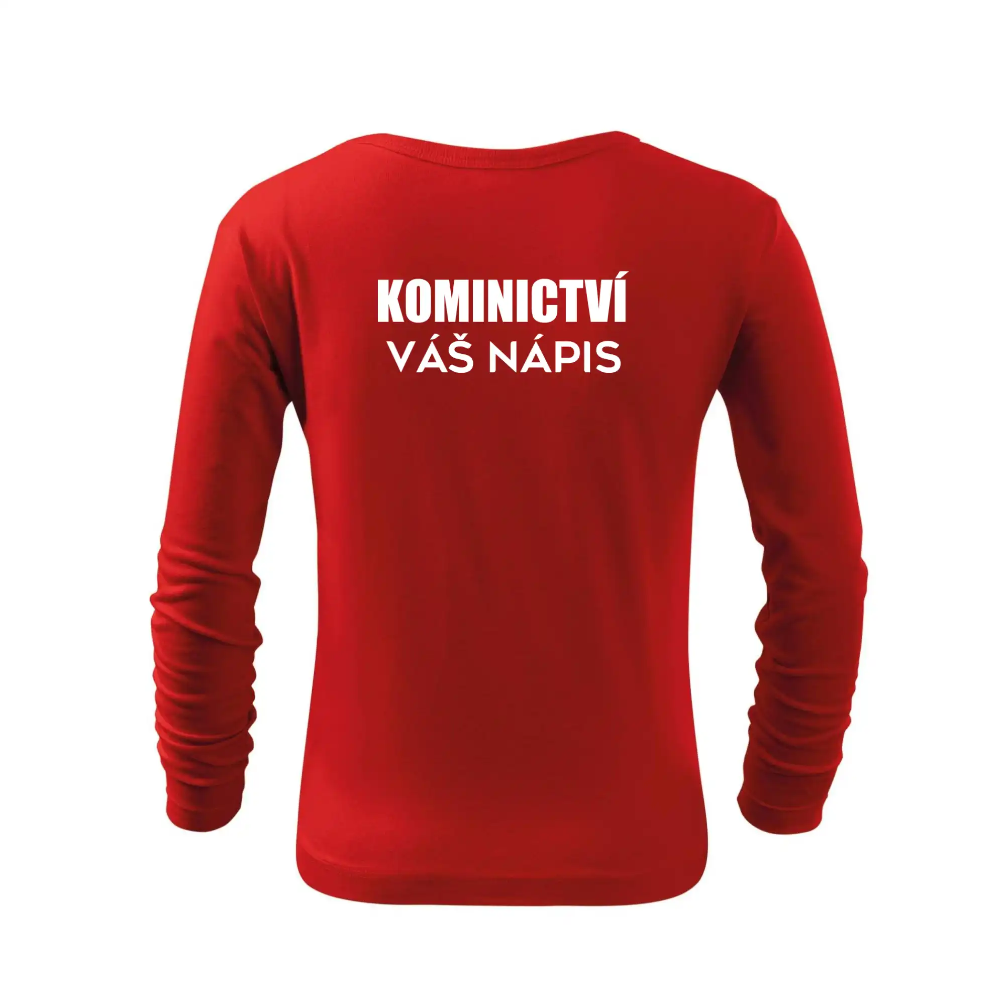 Kominík logo + nápis na zádech