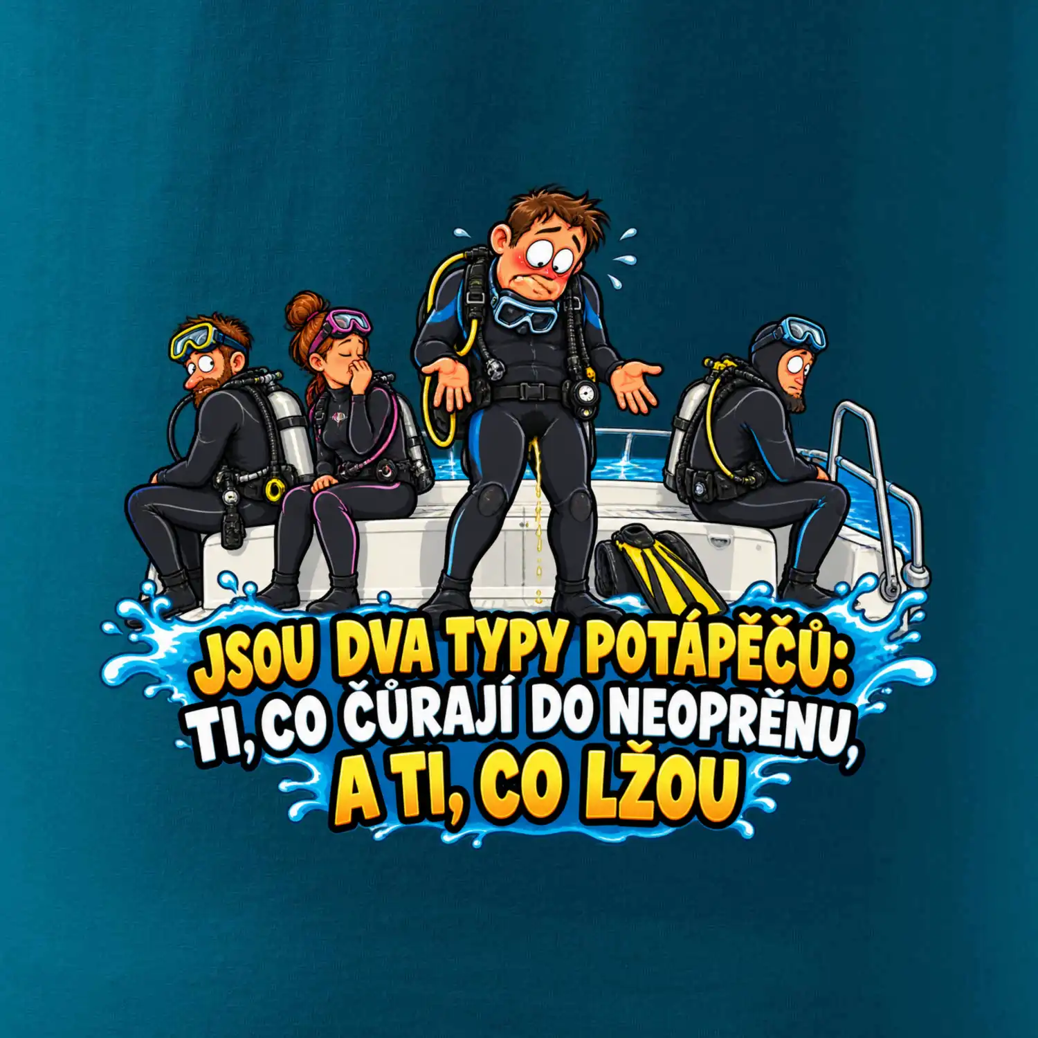 Dva typy potápěčů v neoprenu