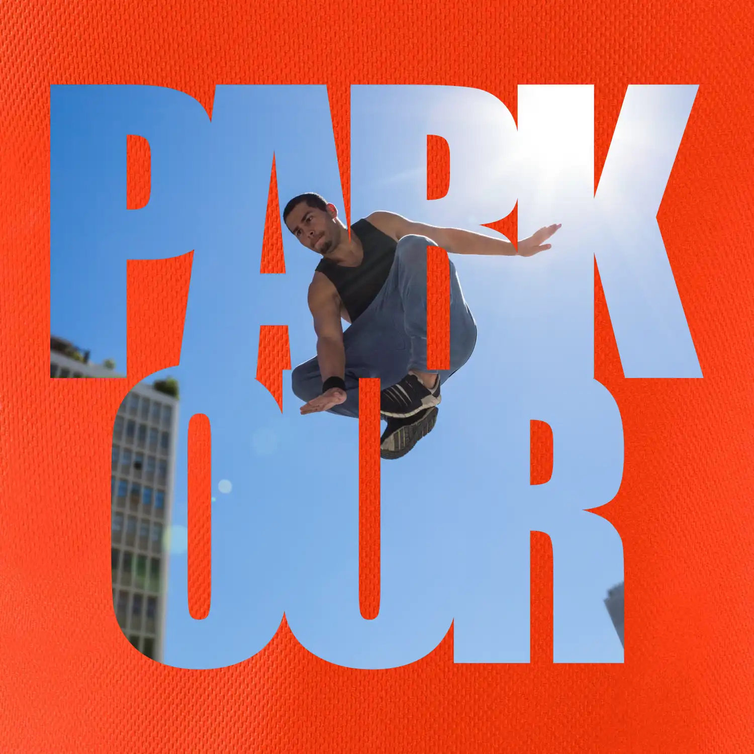 Parkour nápis nebe