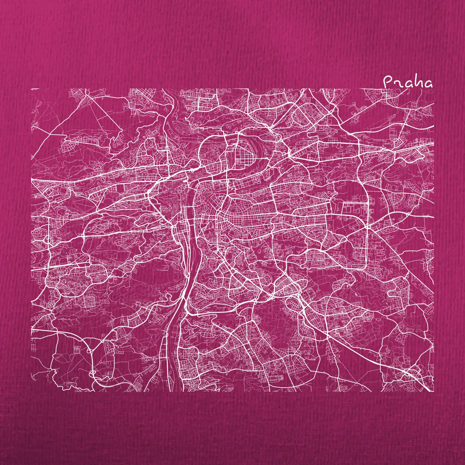 Mapy měst černobílé Praha