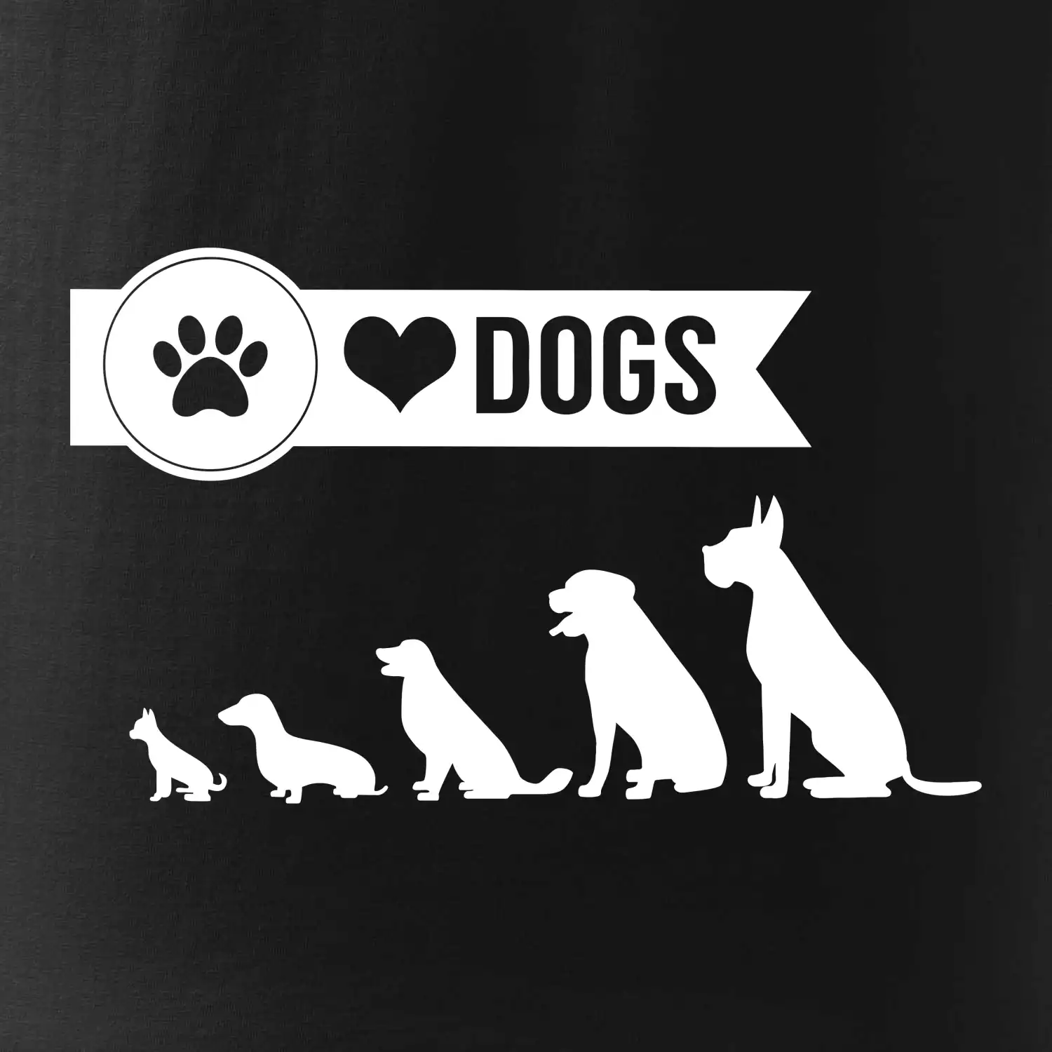 I love dogs - tlapka