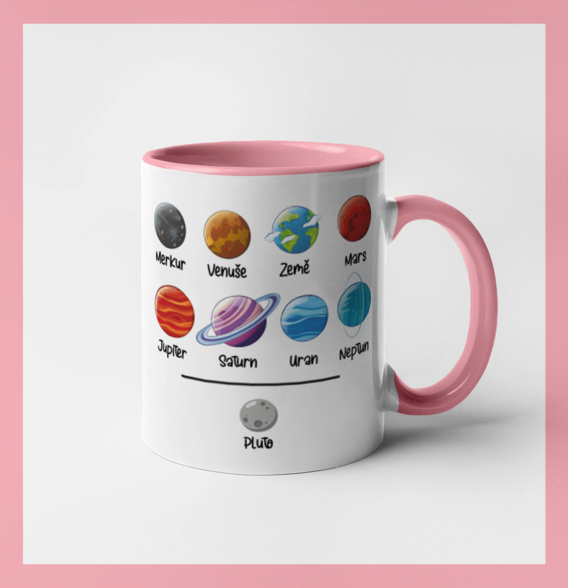 Planety vedle sebe plus pluto