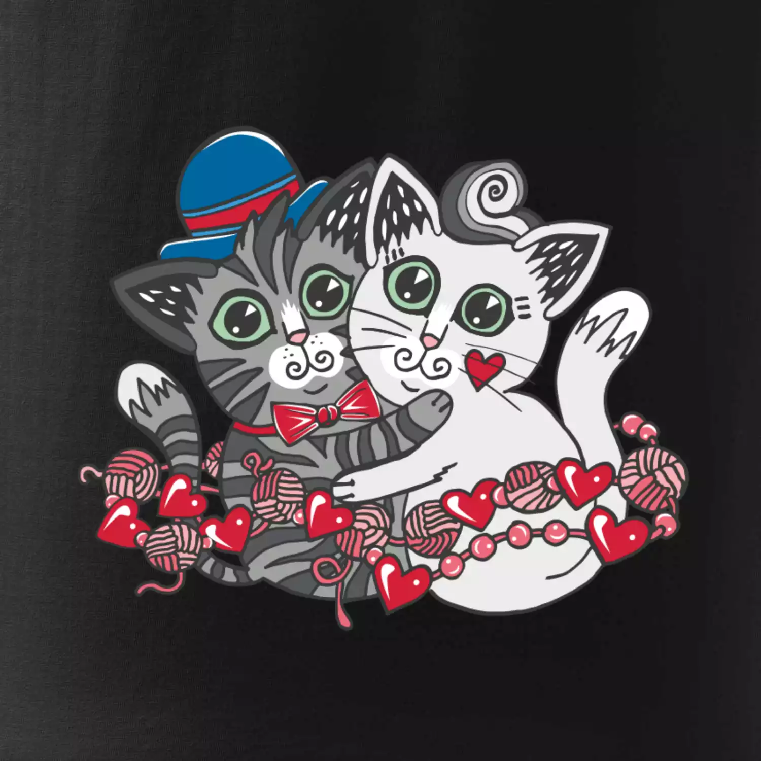 Kočky v objetí (Pecka design)