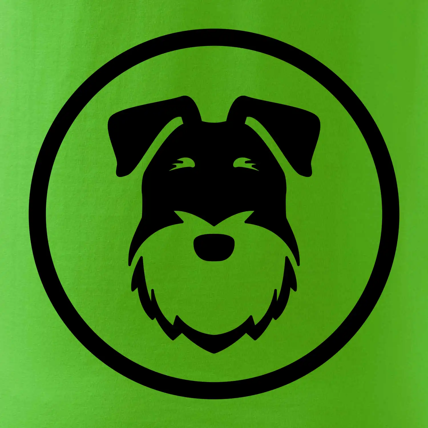 Knírač v kolečku na prsu