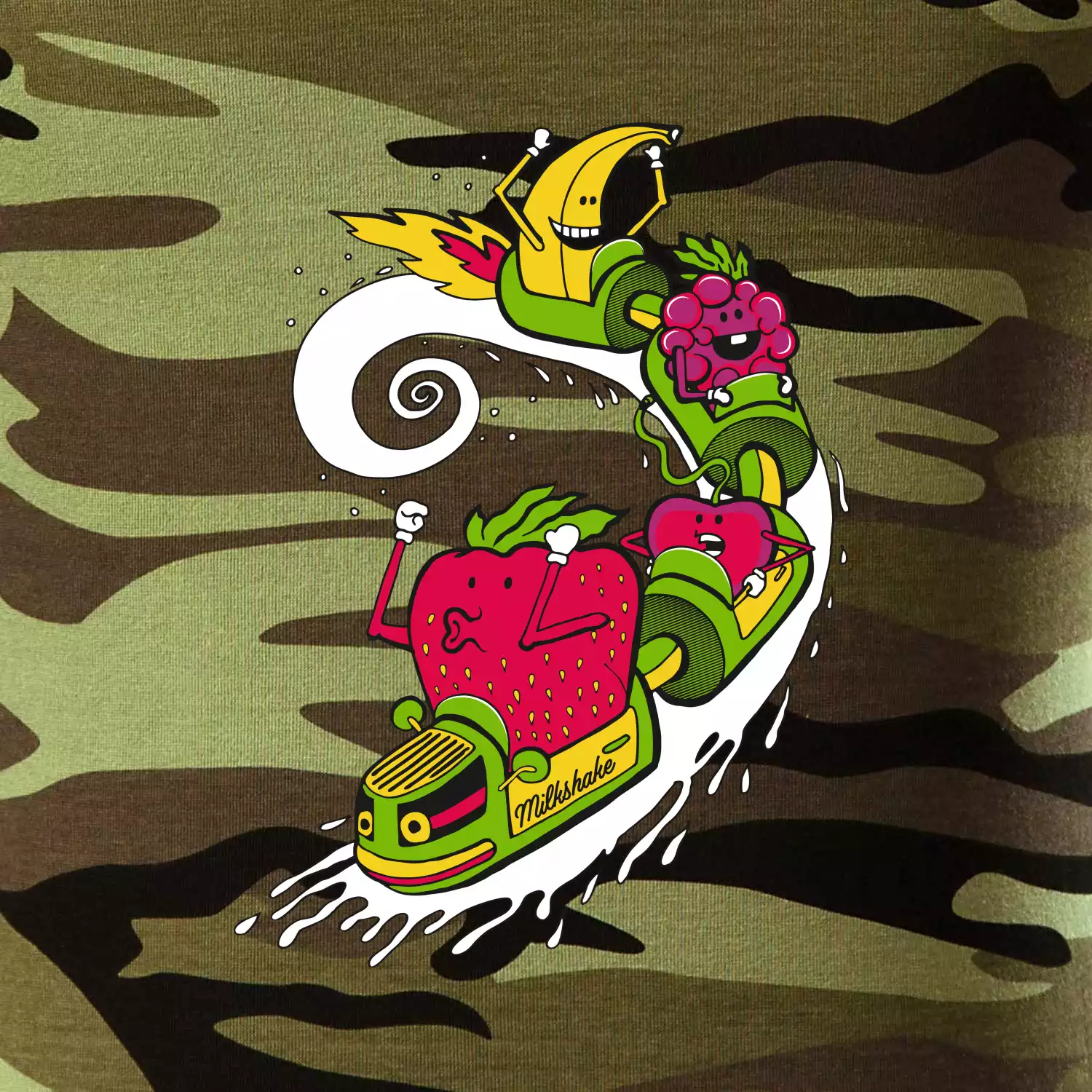 Milkshake vlak kreslený (Pecka design)