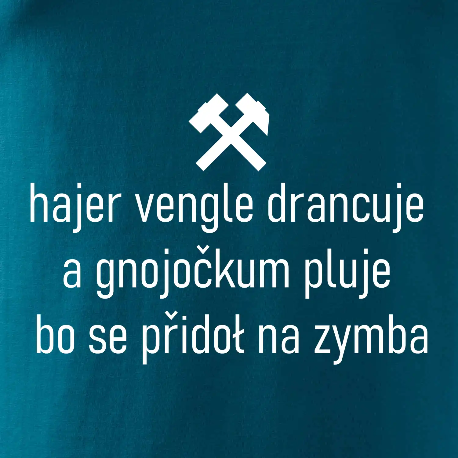Hajer vengle drancuje a gnojočkum pluje bo se přidoł na zymba