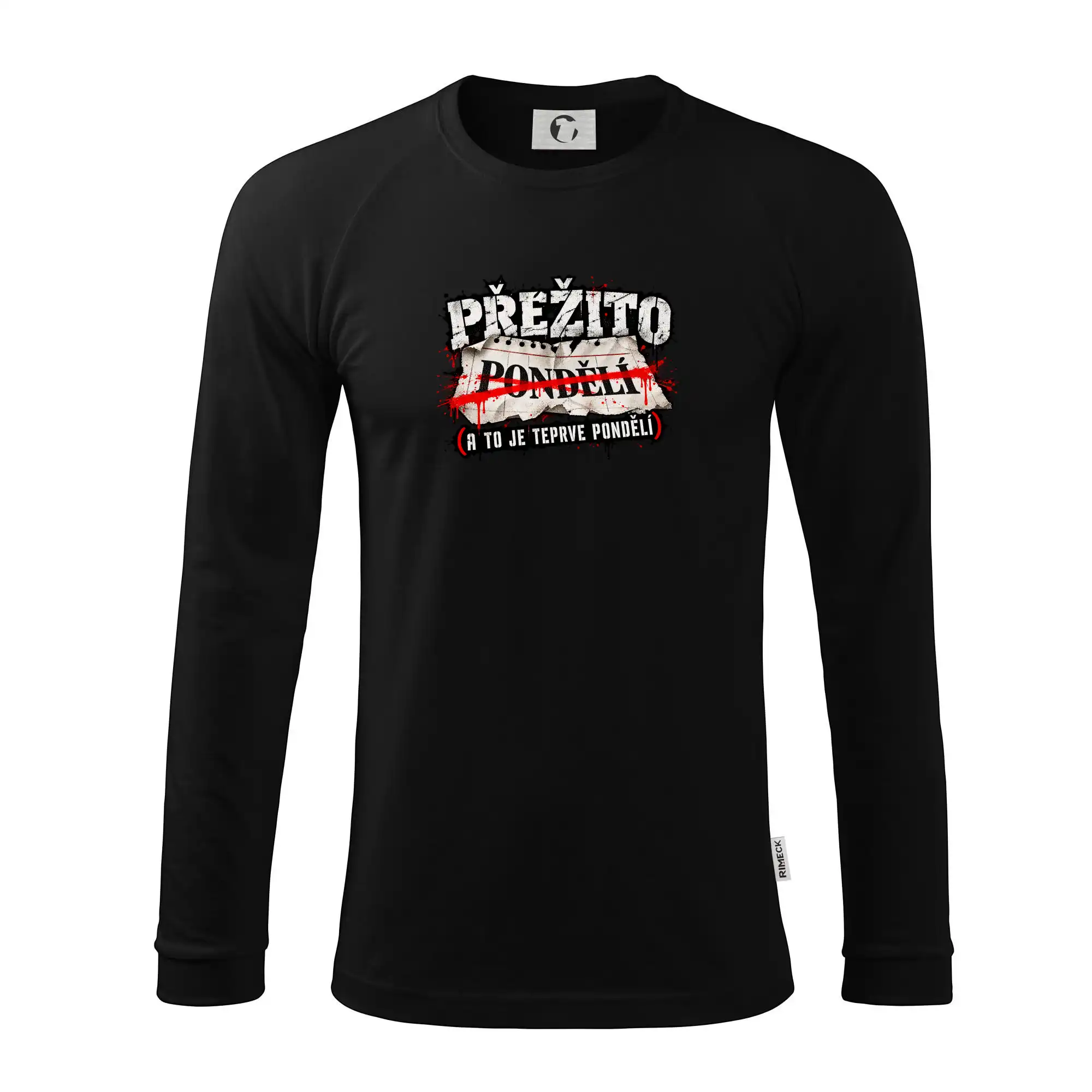 Přežito pondělí přeškrtnutý list kalendáře