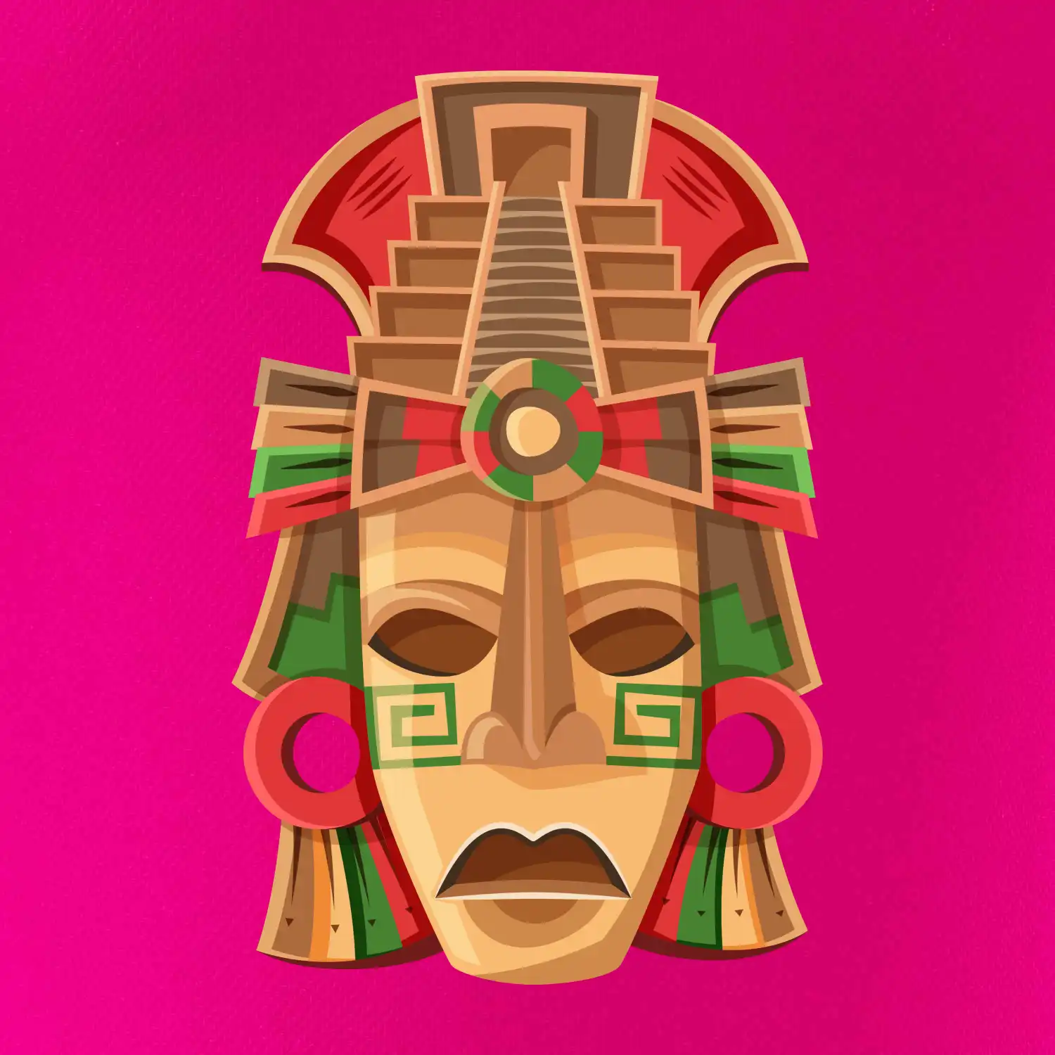 Mayové maska červené uši