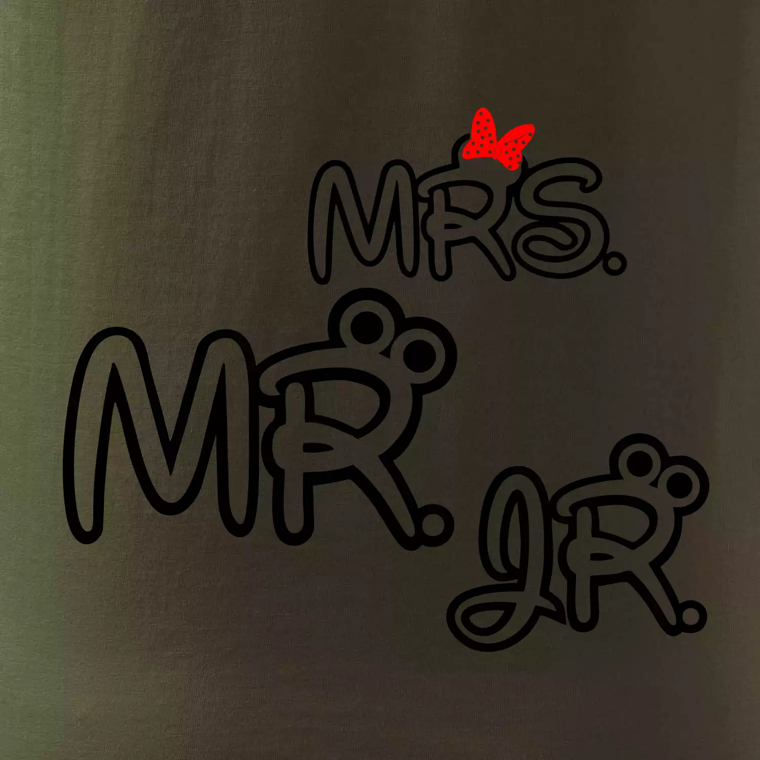 Mr, Mrs a Jr rodinná trička