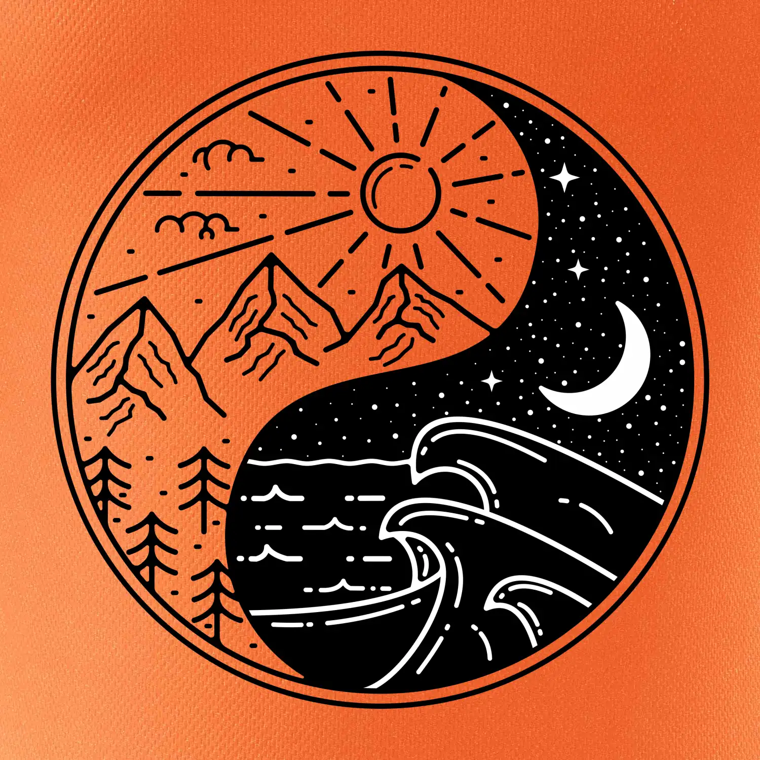 Yin & Yang hory a moře