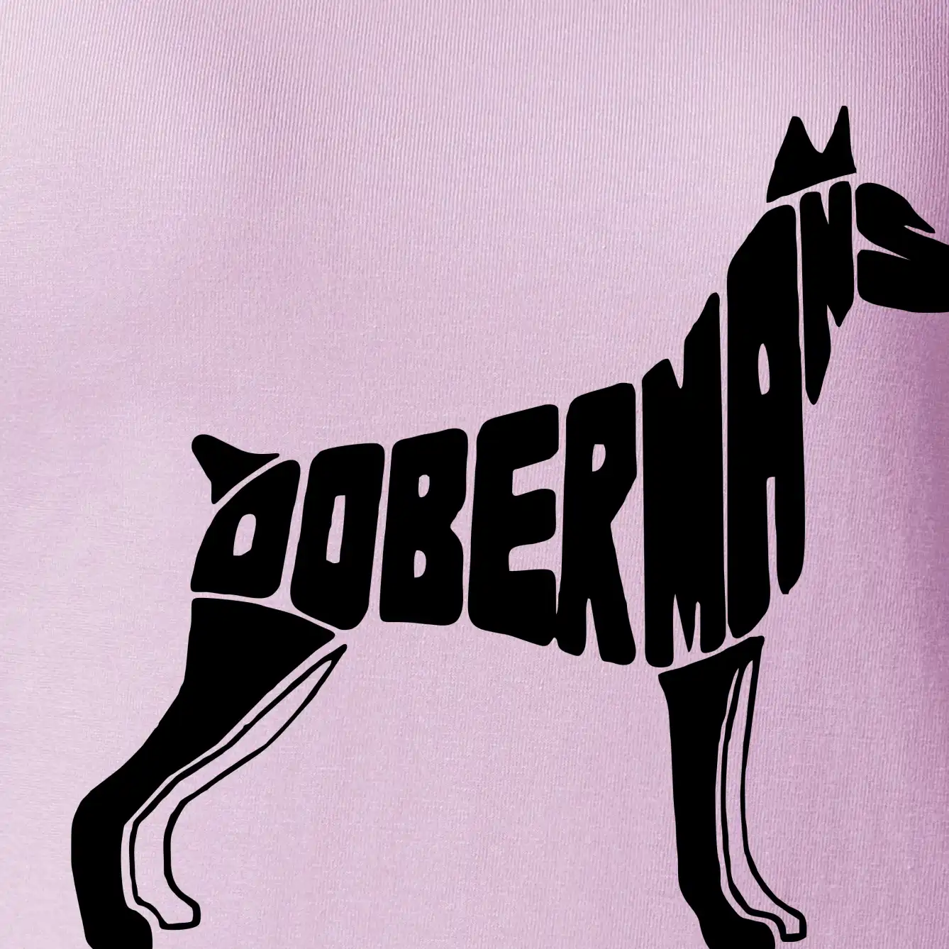 Dobrmans - nápis v tělě