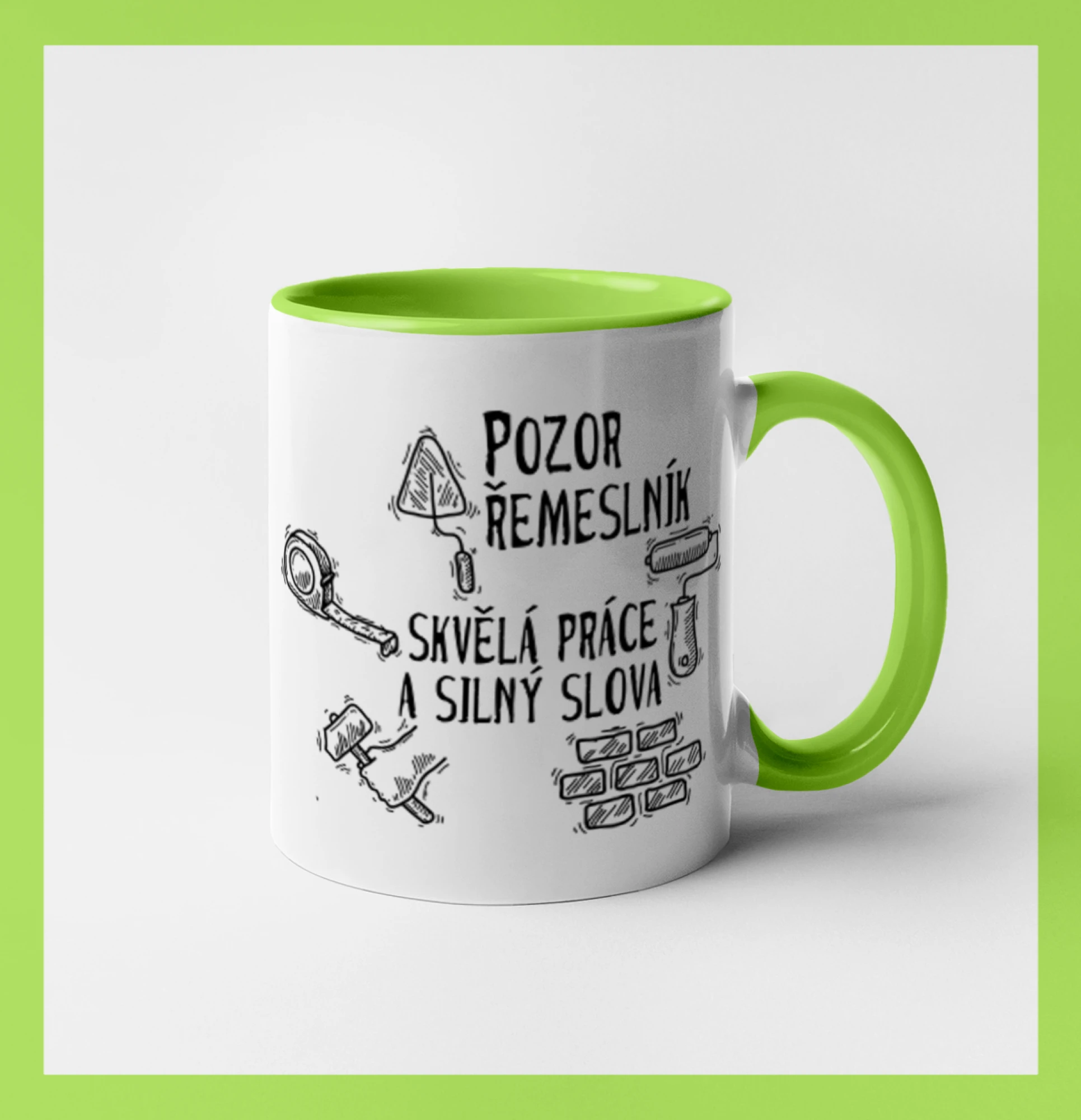 Pozor řemeslník skvělá práce silný slova