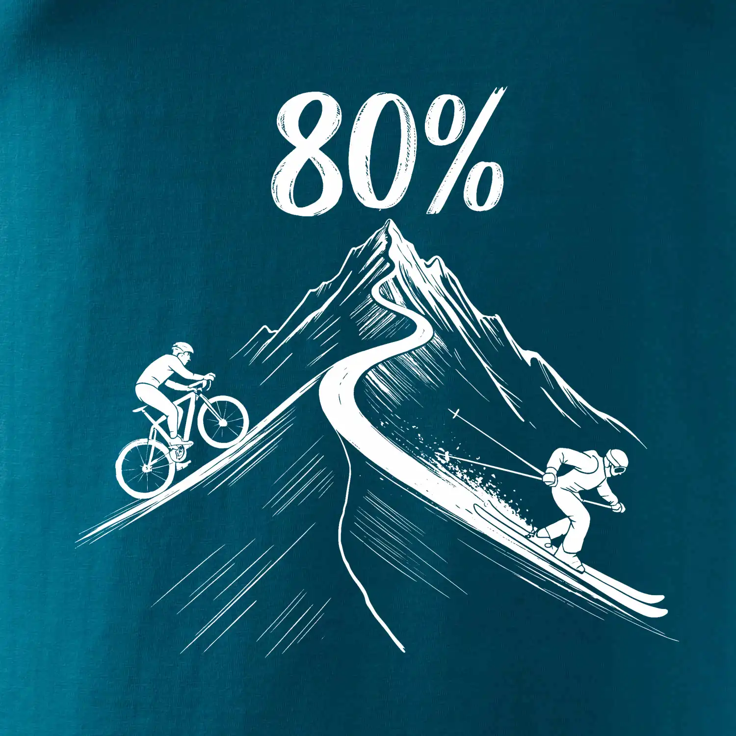 Narozeniny cyklista a lyžař 80