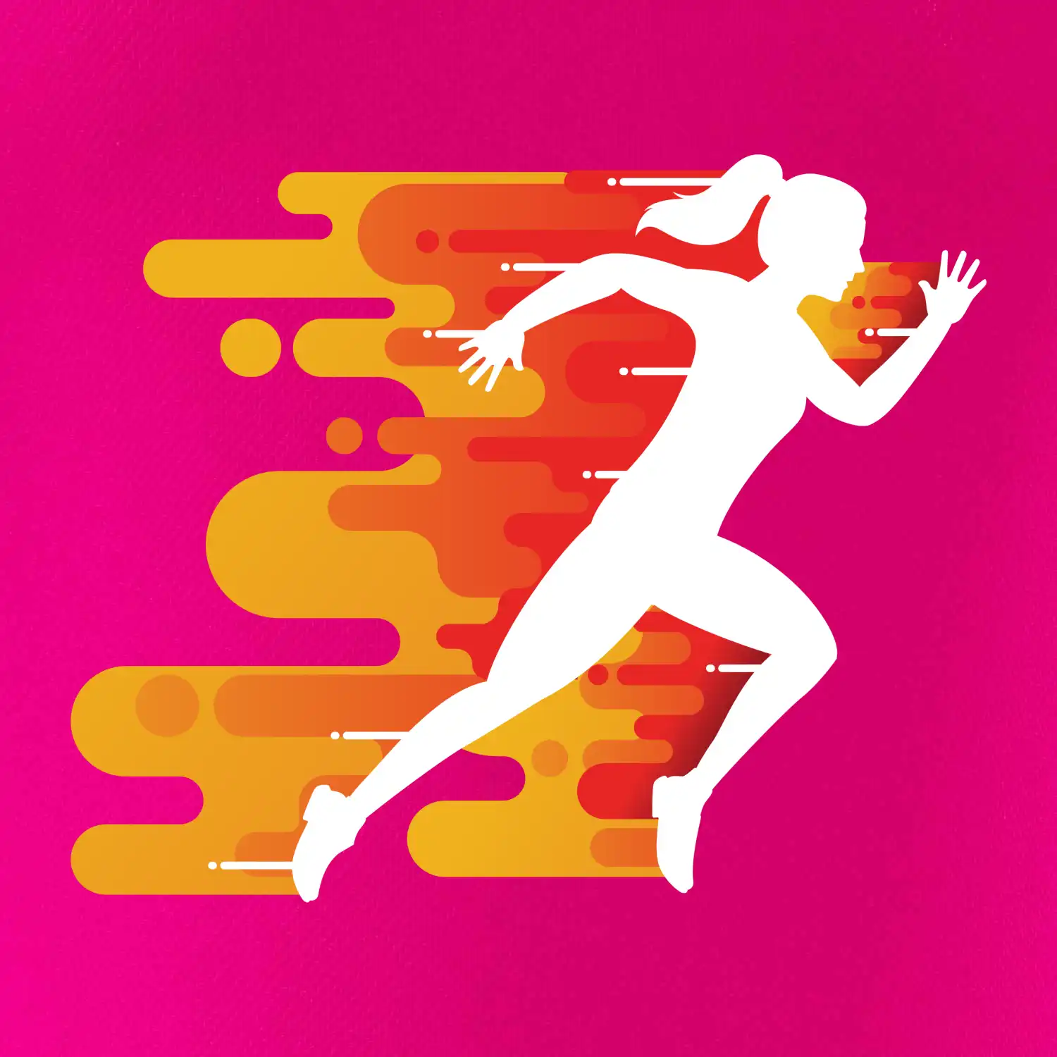 Běhání - oranžová žena