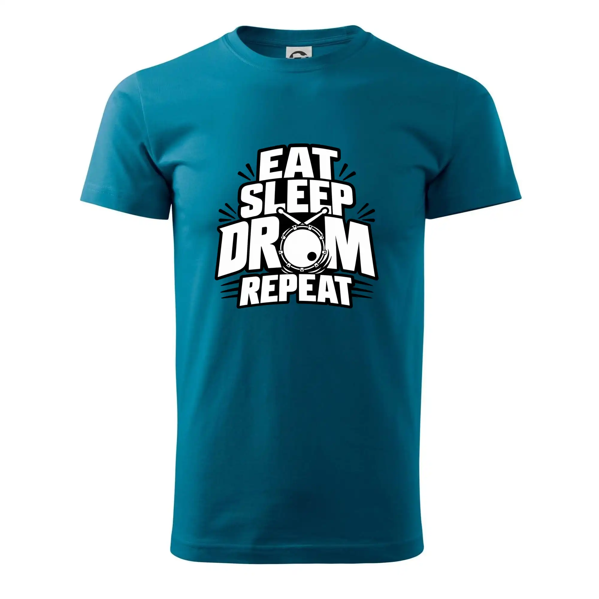 Eat sleep drum repeat - minimalistický bubenický slogan