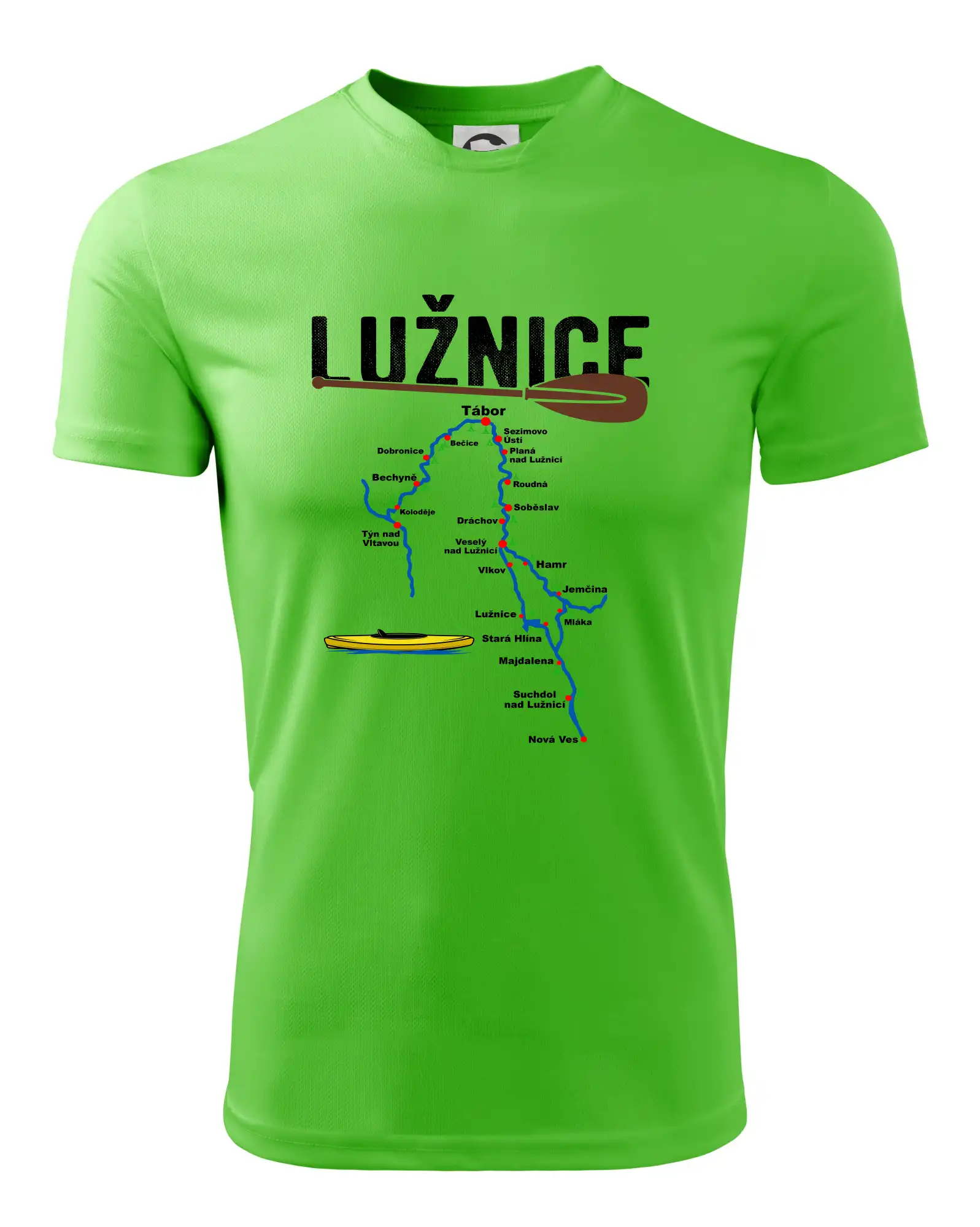 Mapa řeky Lužnice