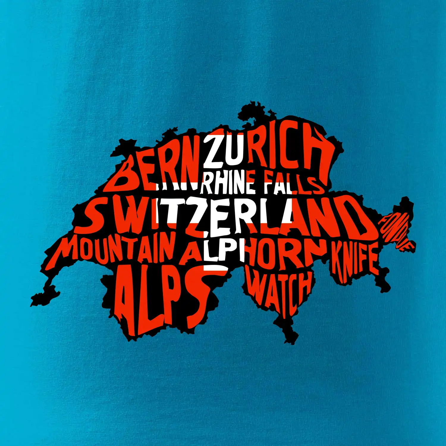 Mapy - názvy měst - Švýcarsko