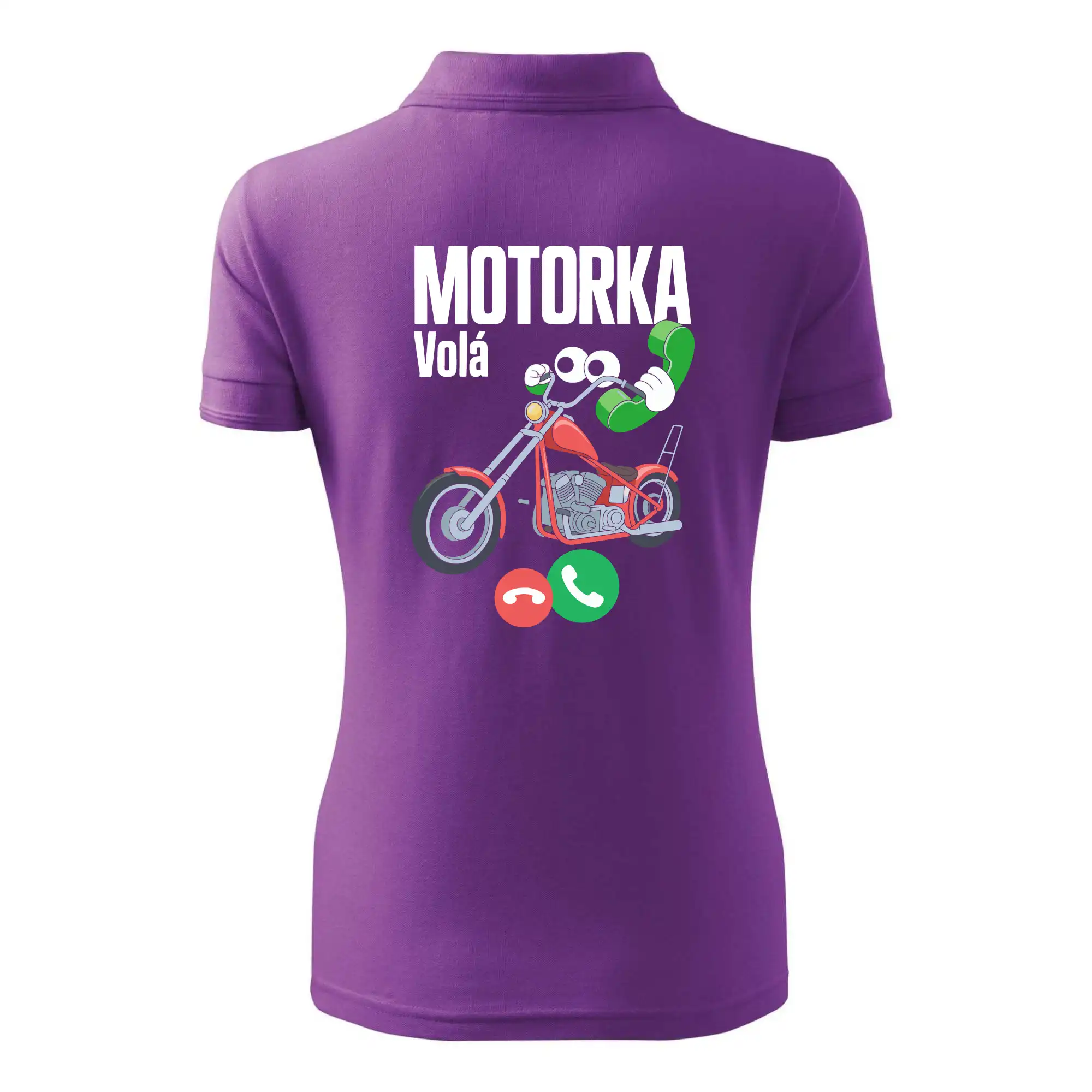 Karikatura motorka chopper volá