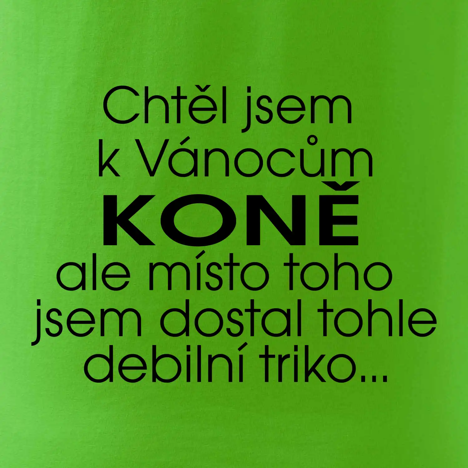 Chtěl jsem dostat k Vánocům koně