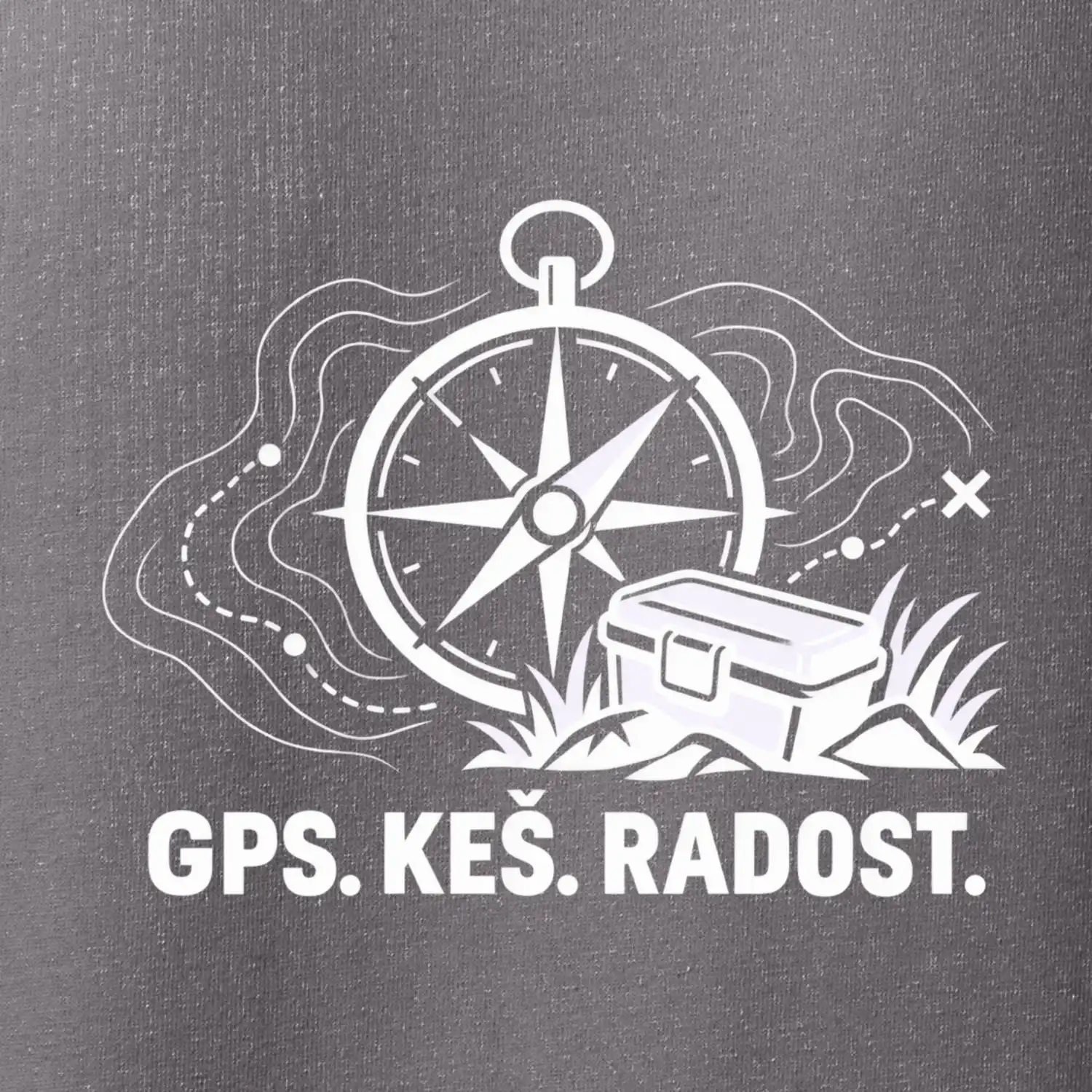 Kompas s krabičkou GPS keš radost