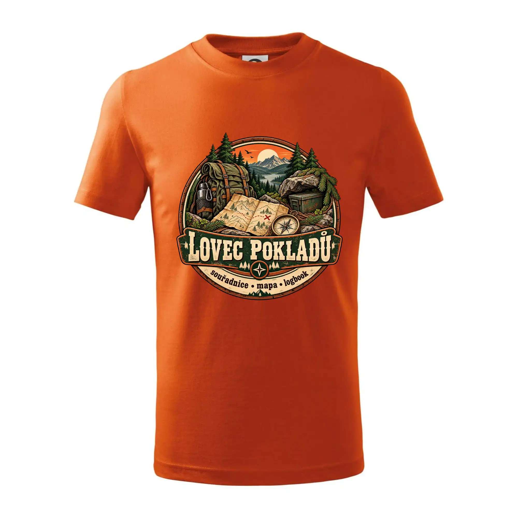 Lovec pokladů vintage horský odznak