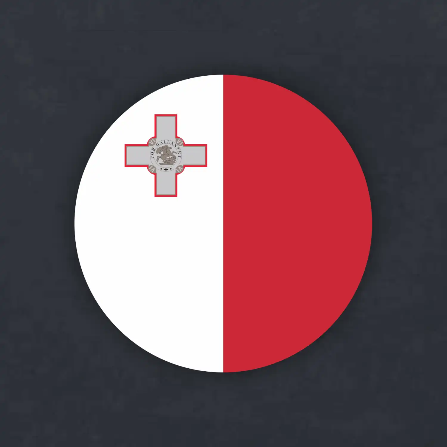 Vlajka Malta kulatá na prso