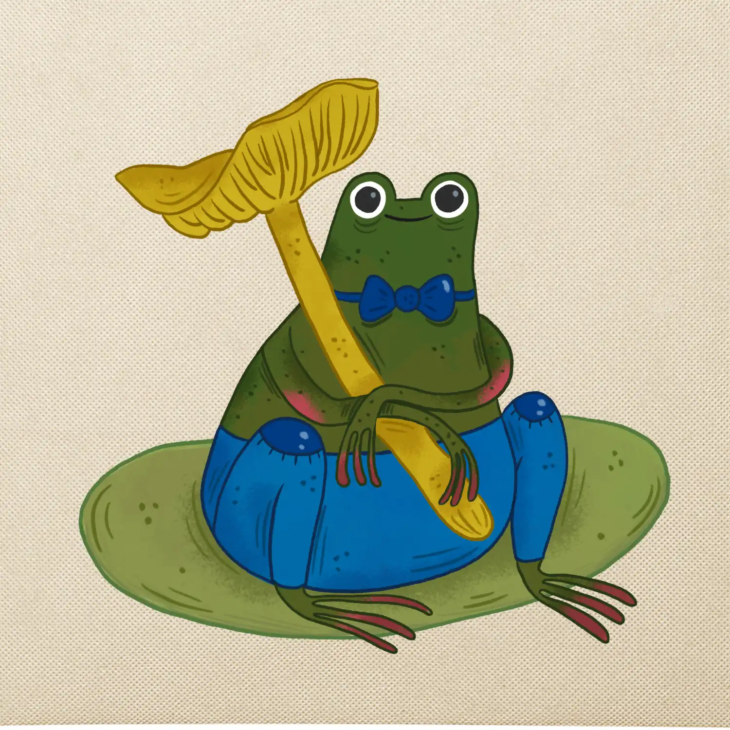 Žába s houbou  (studio-arte.cz)