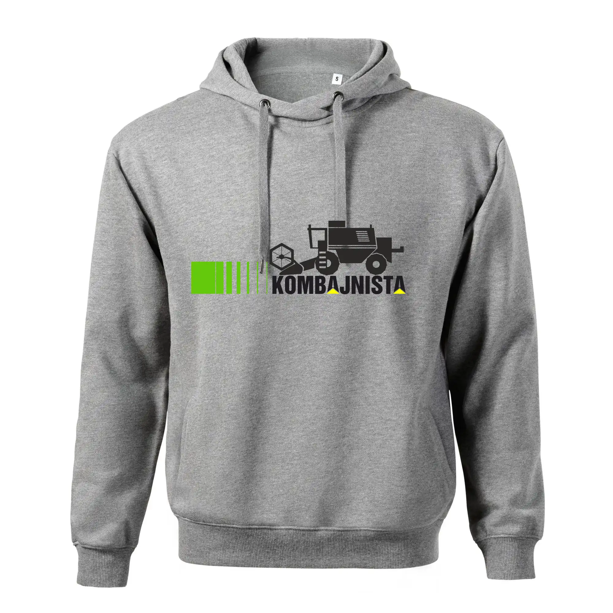 Kombajnista zelená a žlutá