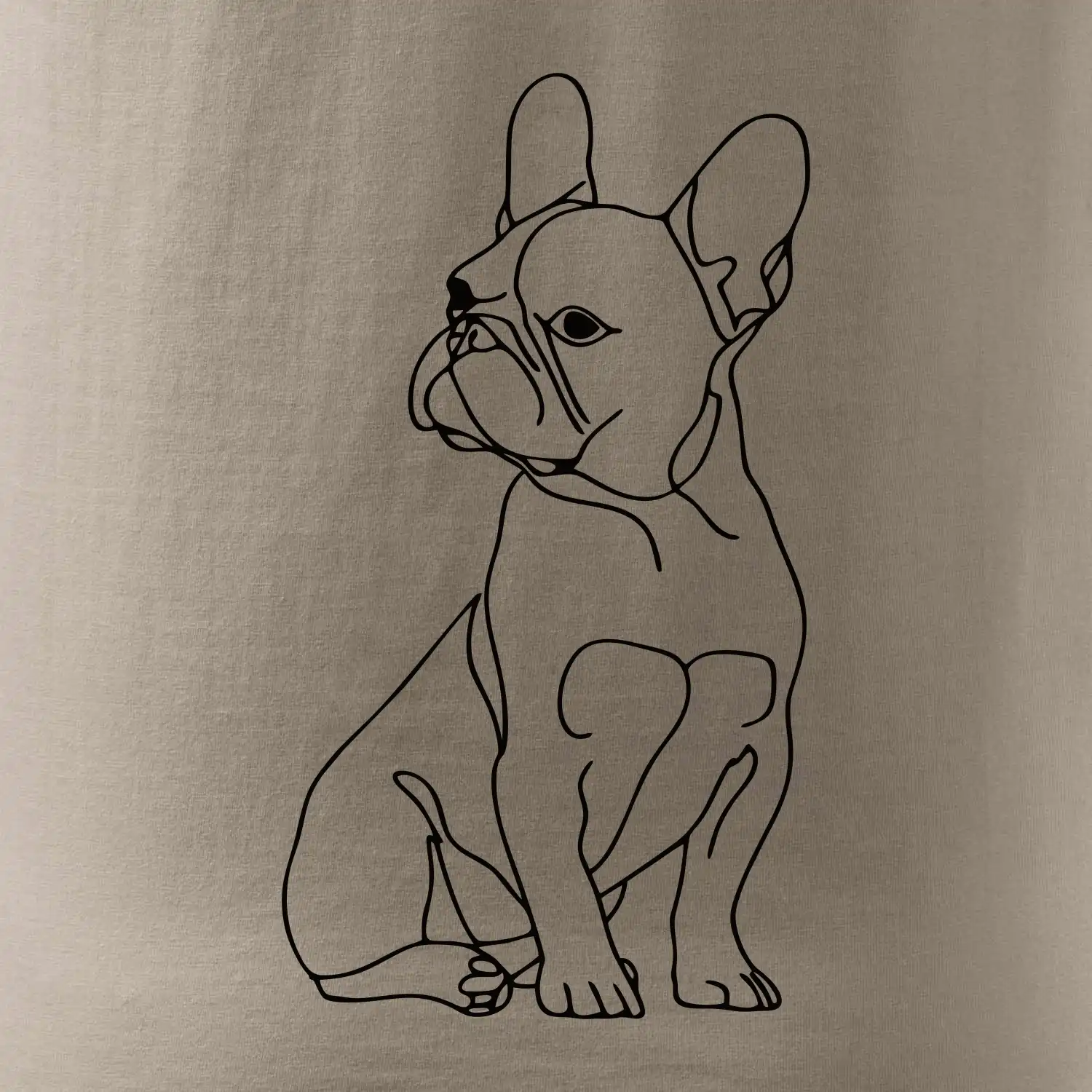 Francouzský buldoček černá kresba