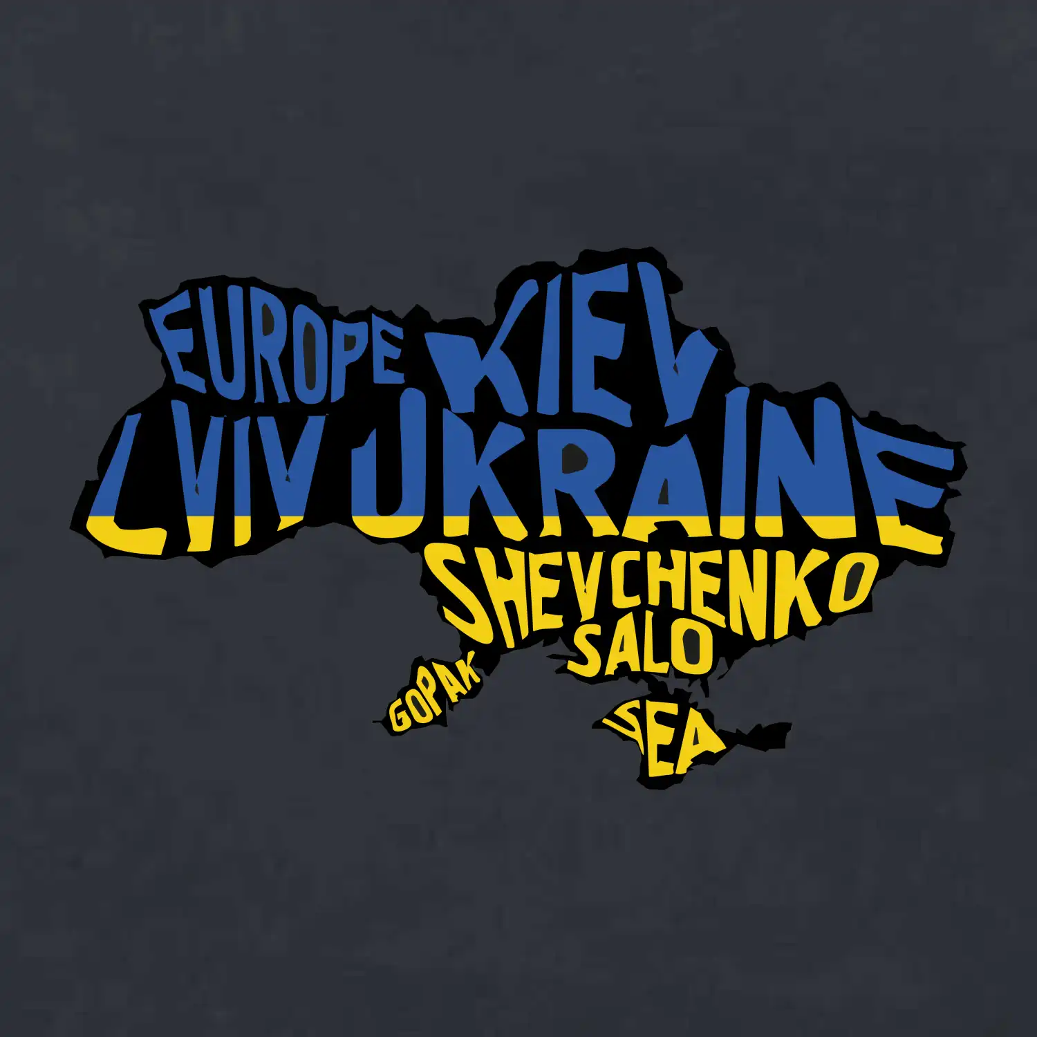 Ukrajina - jména měst - Evropa