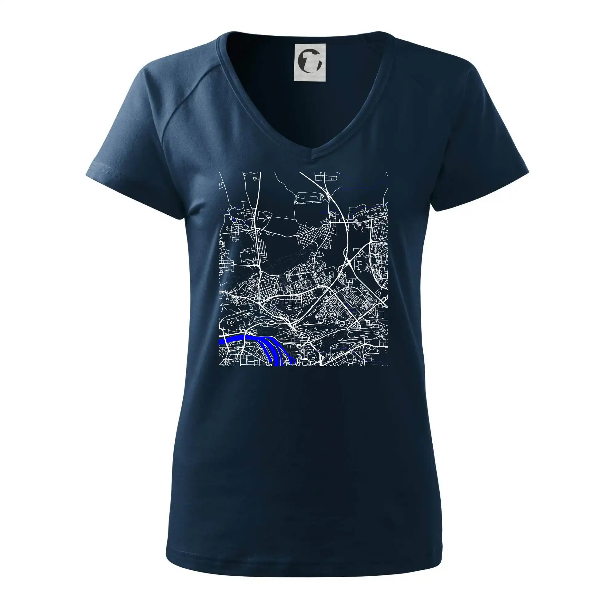 Praha 18200 - Mapa s vodními toky