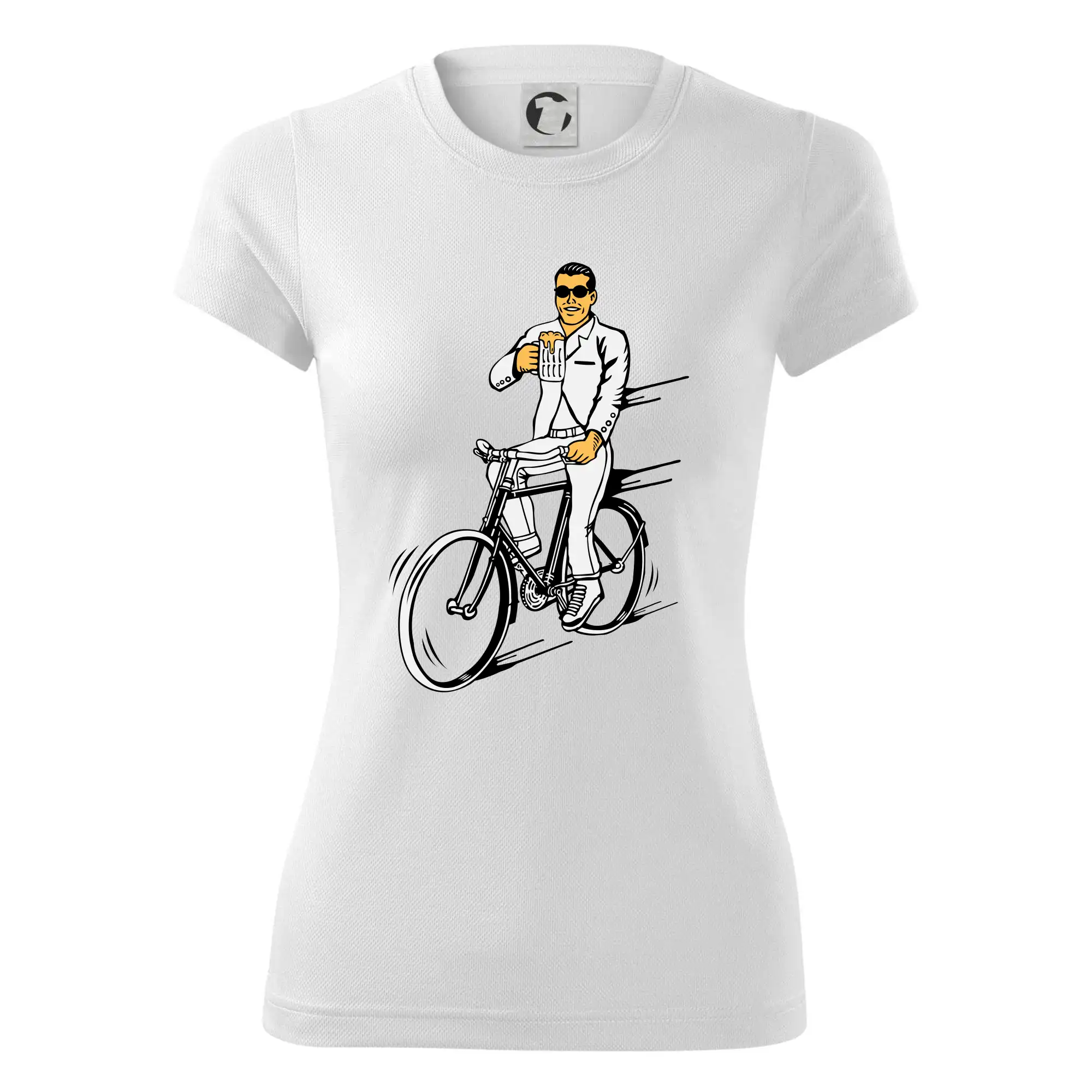 Gentleman na kole s pivem