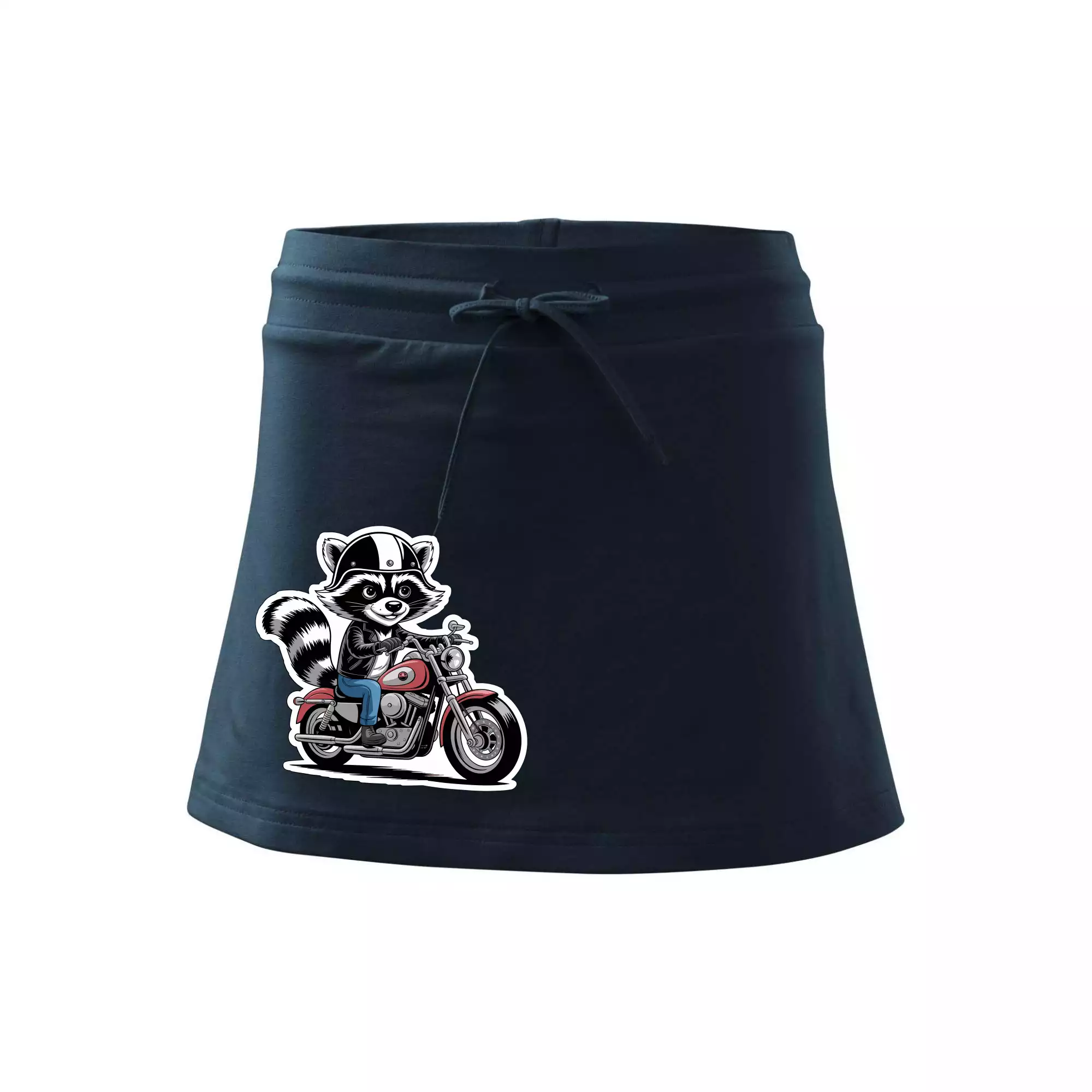 Mýval na motorce kreslený