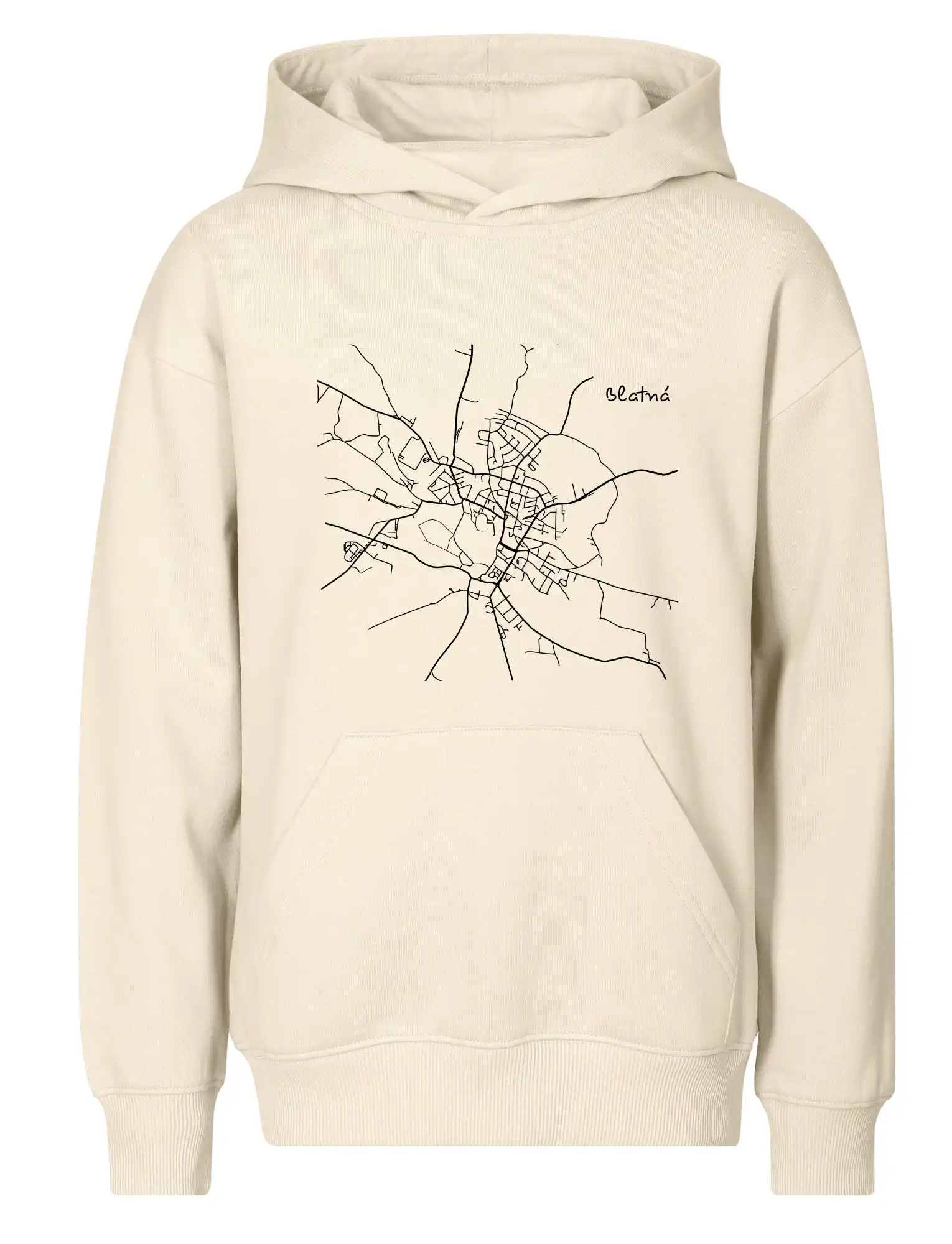 Černobílá mapa Blatná