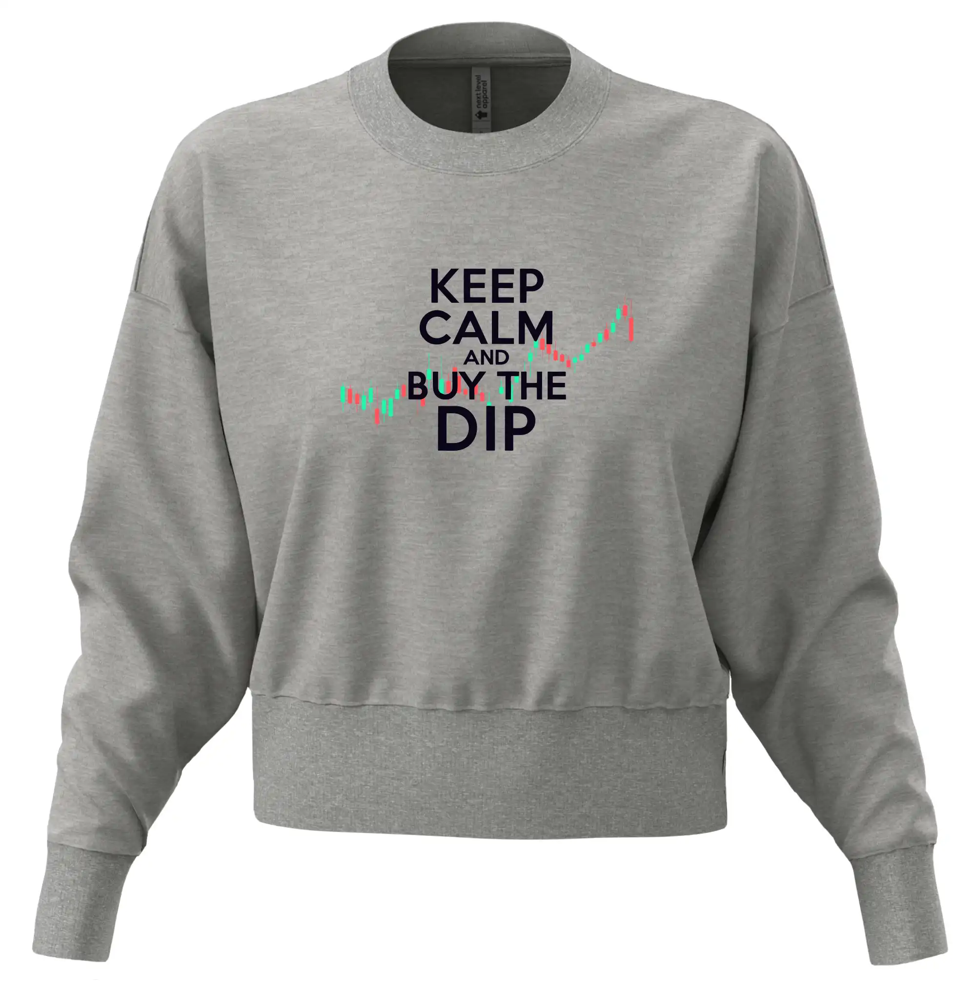 Zeleno červený graf Keep Calm and Buy the Dip