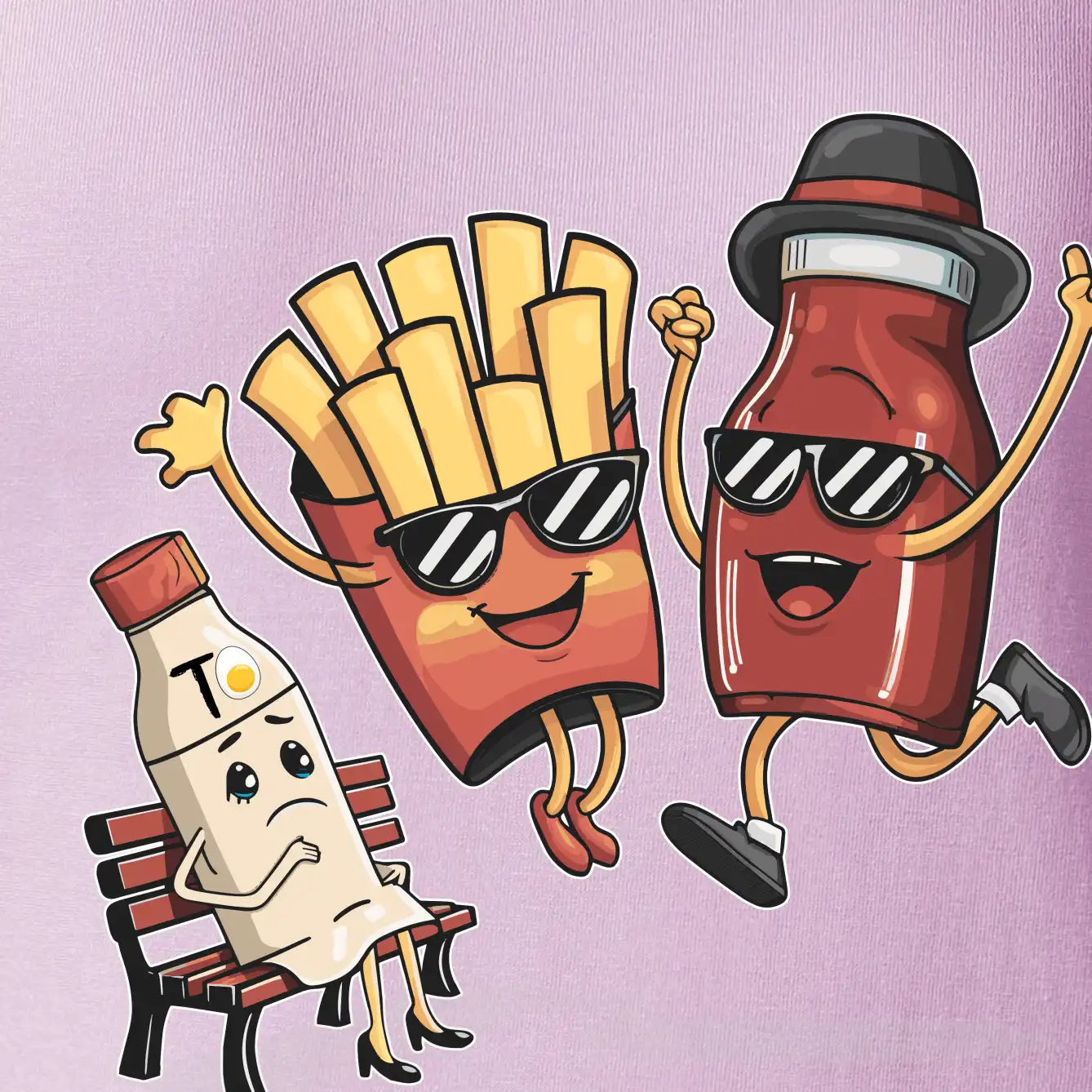 Souboj o hranolky kečup tatarka